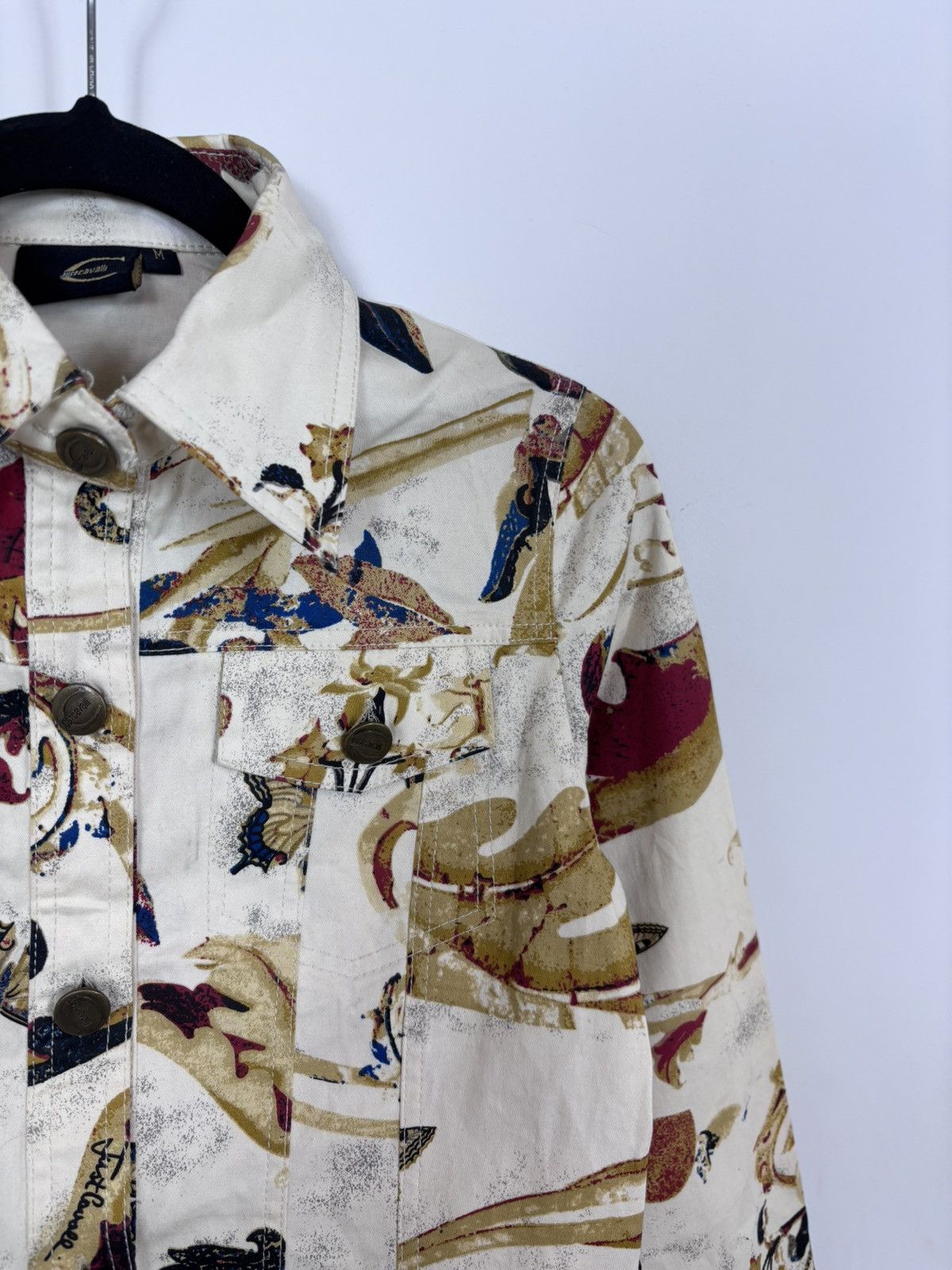 Just Cavalli Just Cavalli Women’s Floral Leaves Butterfly Short Jacket Size M / US 6-8 / IT 42-44 - 6 Thumbnail
