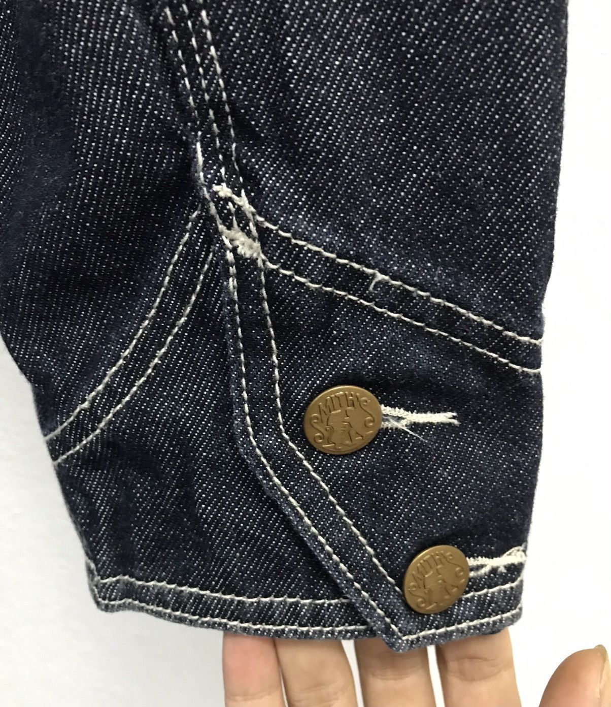 Vintage Vintage Smith’s Workwear Samforized Denim Jacket Size US XXS / EU 40 - 10 Thumbnail