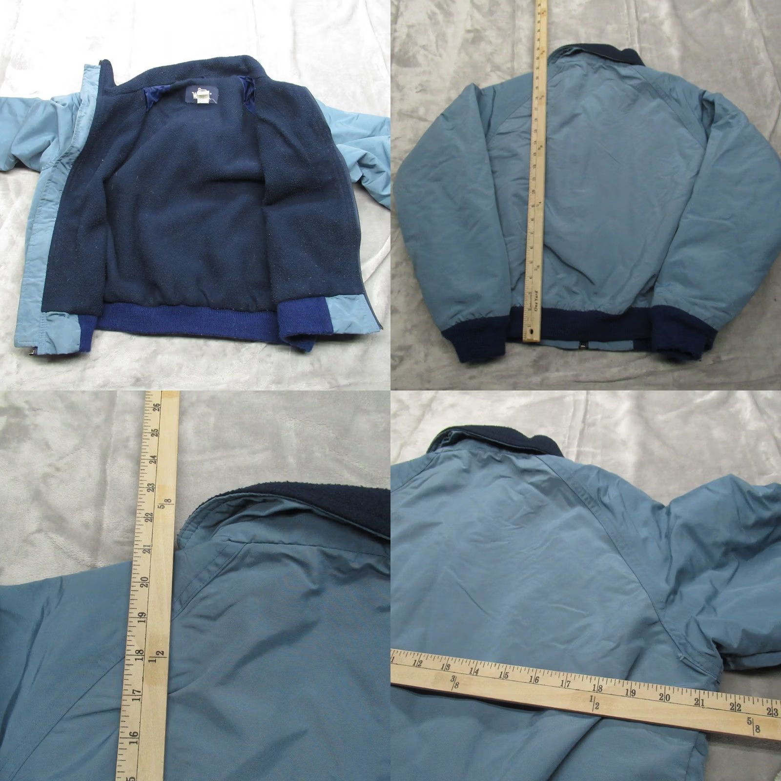 Vintage VINTAGE Woolrich Jacket Women L Blue Nylon Bomber Zip Pockets Fleece Lined Insulated Casual Autumn Winter Spring Size L / US 10 / IT 46 - 8 Thumbnail