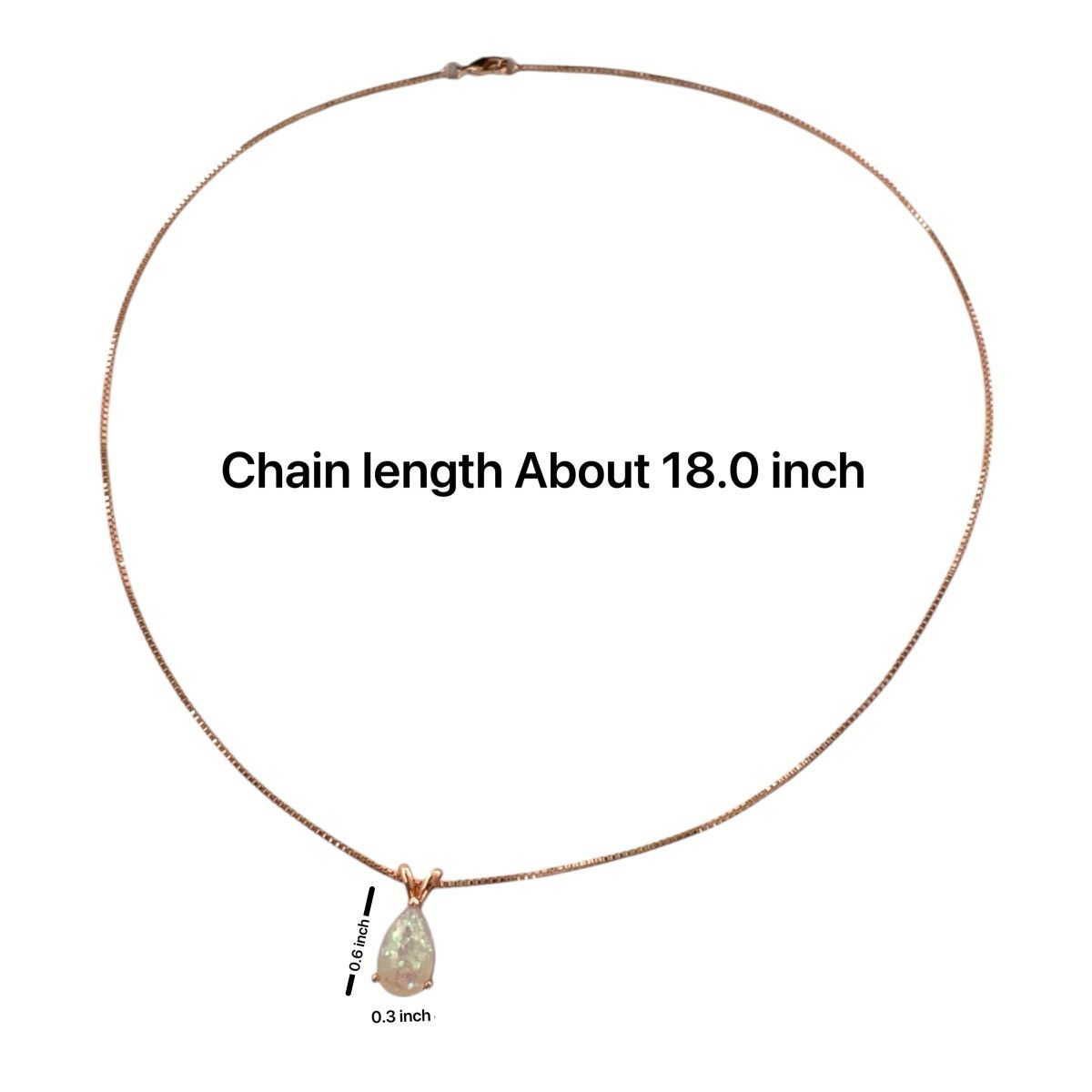 Other Teardrop Shape Pendant Necklace for Women Rose Gold Color Size ONE SIZE - 4 Thumbnail