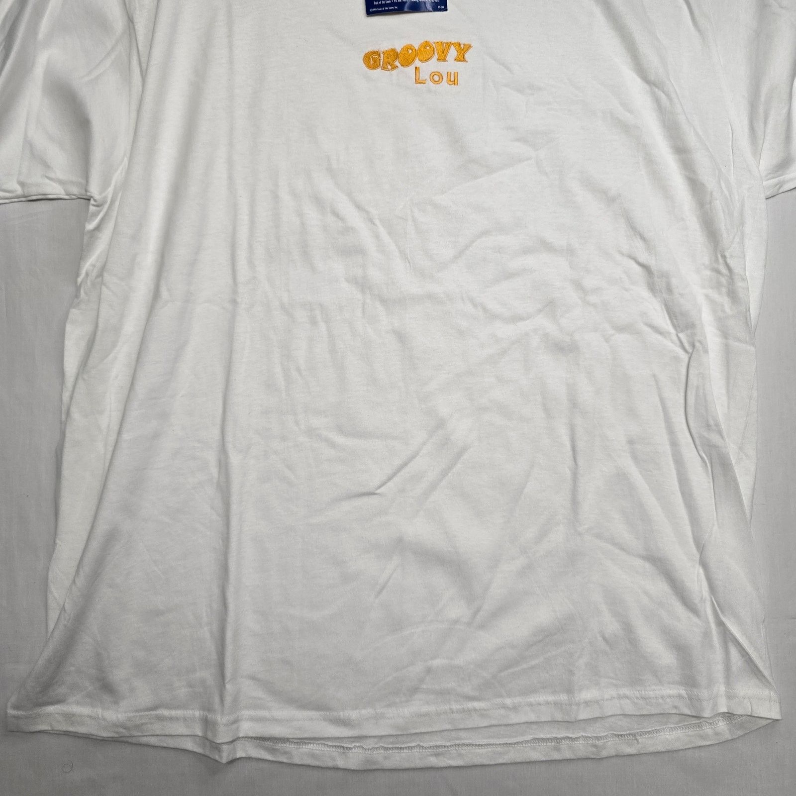 Hanes Hawaii Shirt Groovy Lou Embroidered White 3XL Hawaiin Tee Size US XXL / EU 58 / 5 - 2 Thumbnail