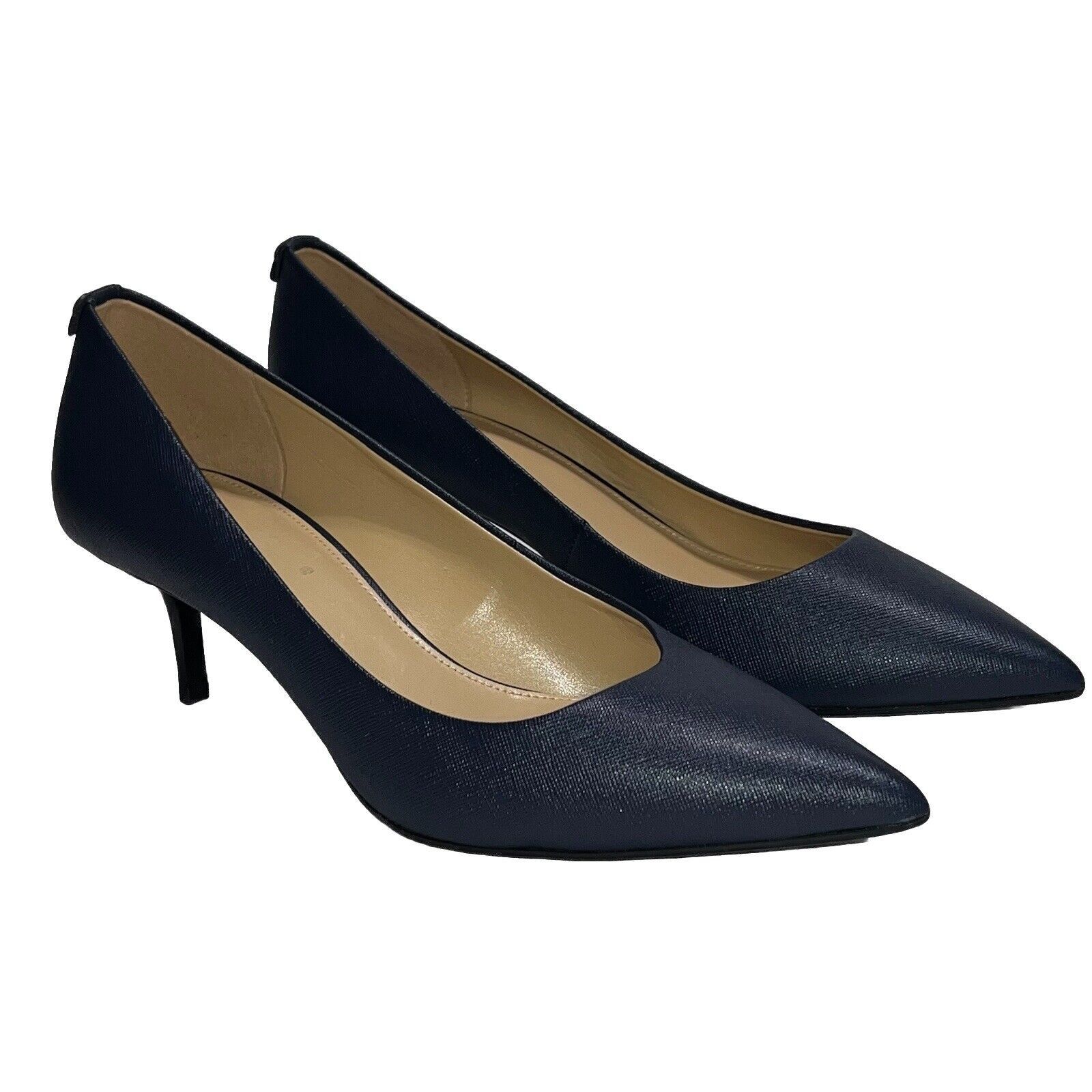 Michael Kors Michael Kors Alina Size 10M Blue Leather Heels PV19B Size US 10 / IT 40 - 2 Thumbnail