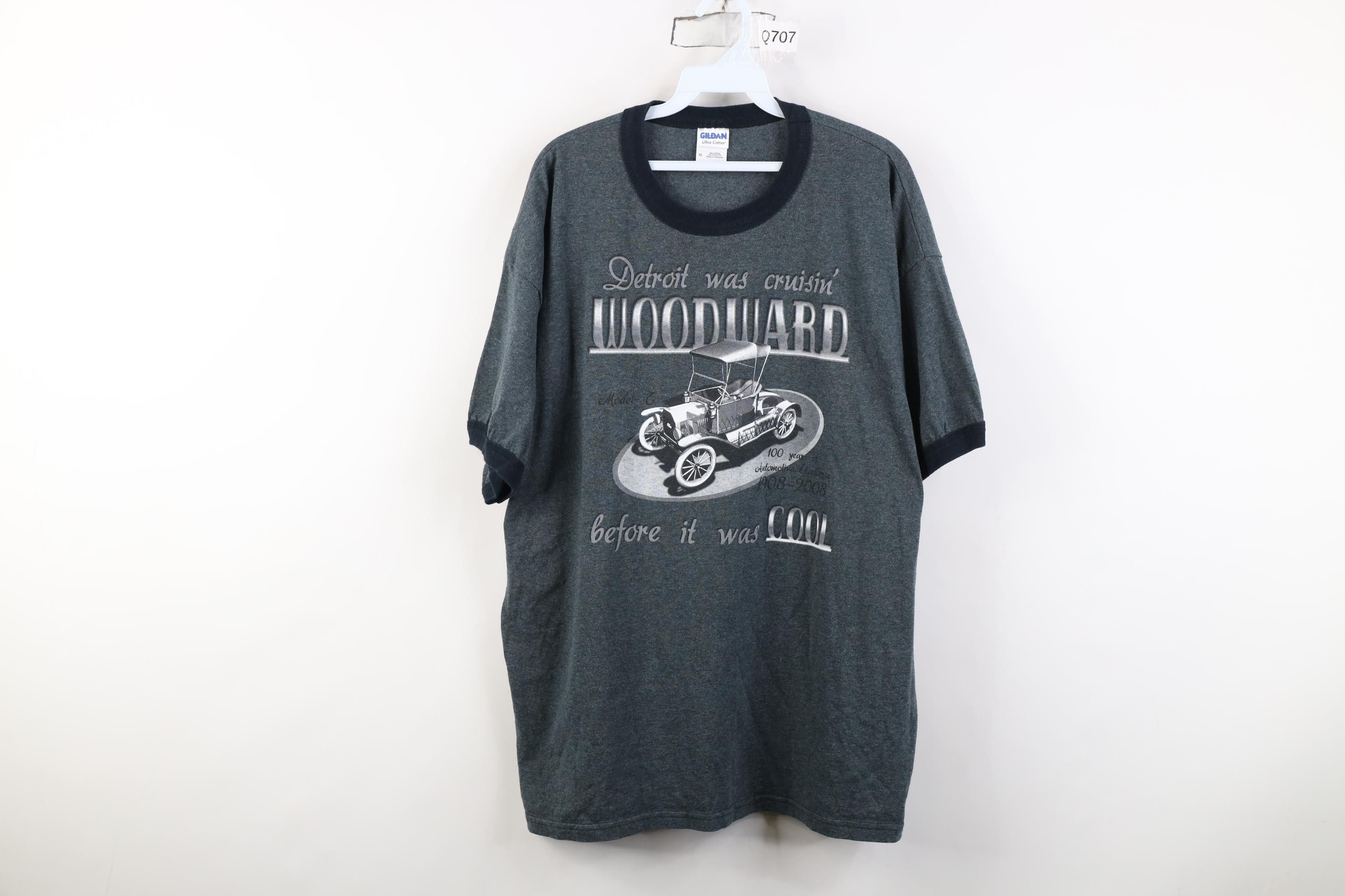 Vintage Vintage Y2K 2008 Woodward Dream Cruise Car Ringer T-Shirt Size US XL / EU 56 / 4 - 1 Thumbnail