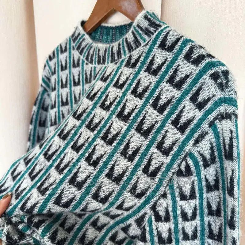 Lanvin Lanvin Green Wool Men's Pullover Sweater . Size US S / EU 44-46 / 1 - 6 Thumbnail