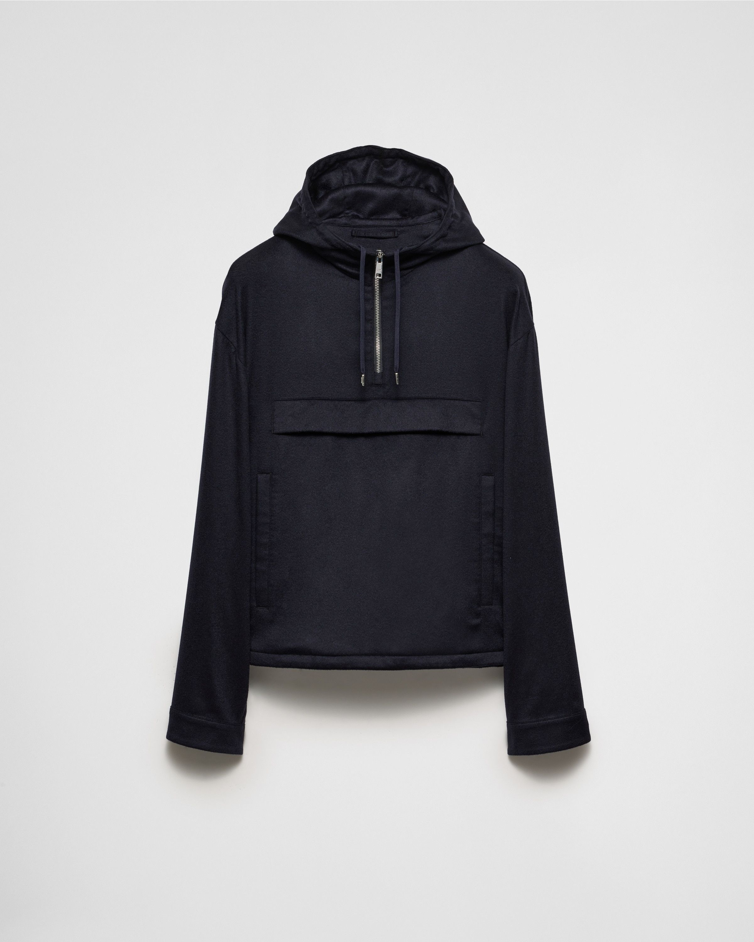 Prada o1bcso1str1025 Cashmere Anorak Jacket in Navy Size US L / EU 52-54 / 3 - 1 Thumbnail