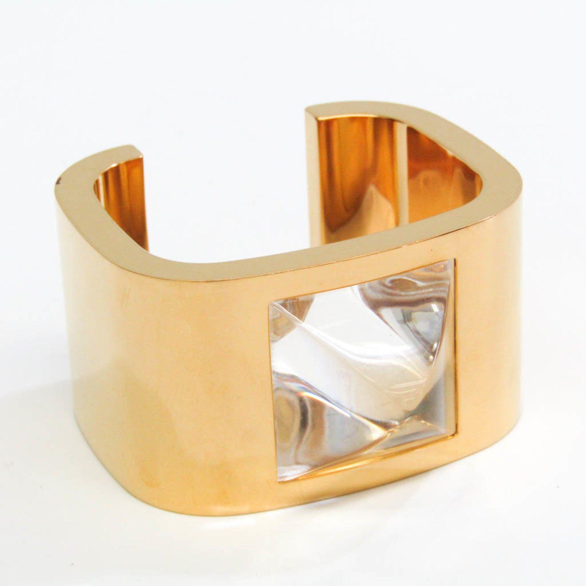 image of Hermes Medor Metal Bangle Clear,gold in Black, Women's