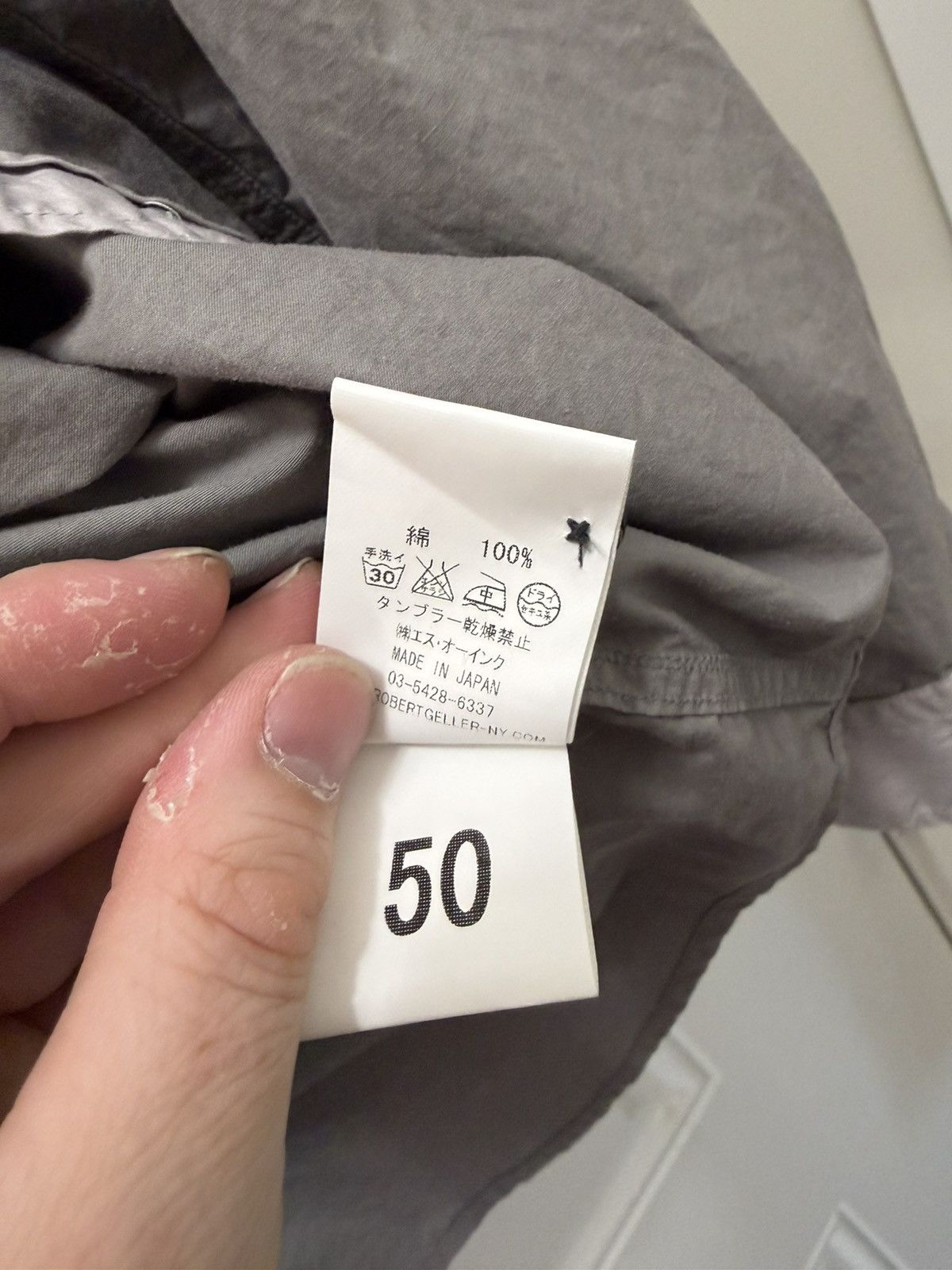 Robert Geller Robert Geller Japan Made Gray Contrast Shirt Size 50 Size US M / EU 48-50 / 2 - 6 Thumbnail