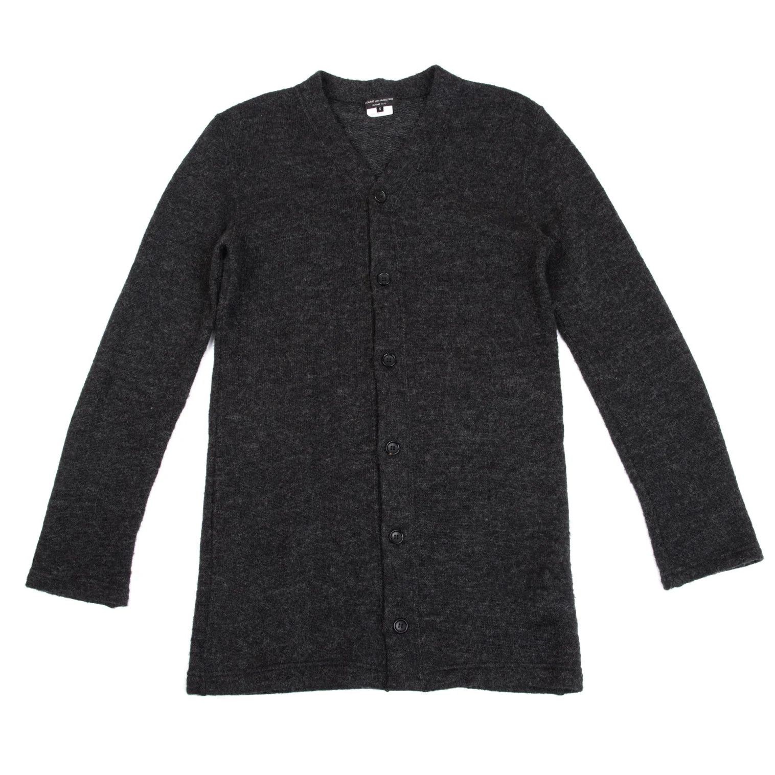 Comme des Garcons Homme Plus Acrylic Blend Knit Cardigan in Charcoal, Size S Size US S / EU 44-46 / 1 - 1 Thumbnail