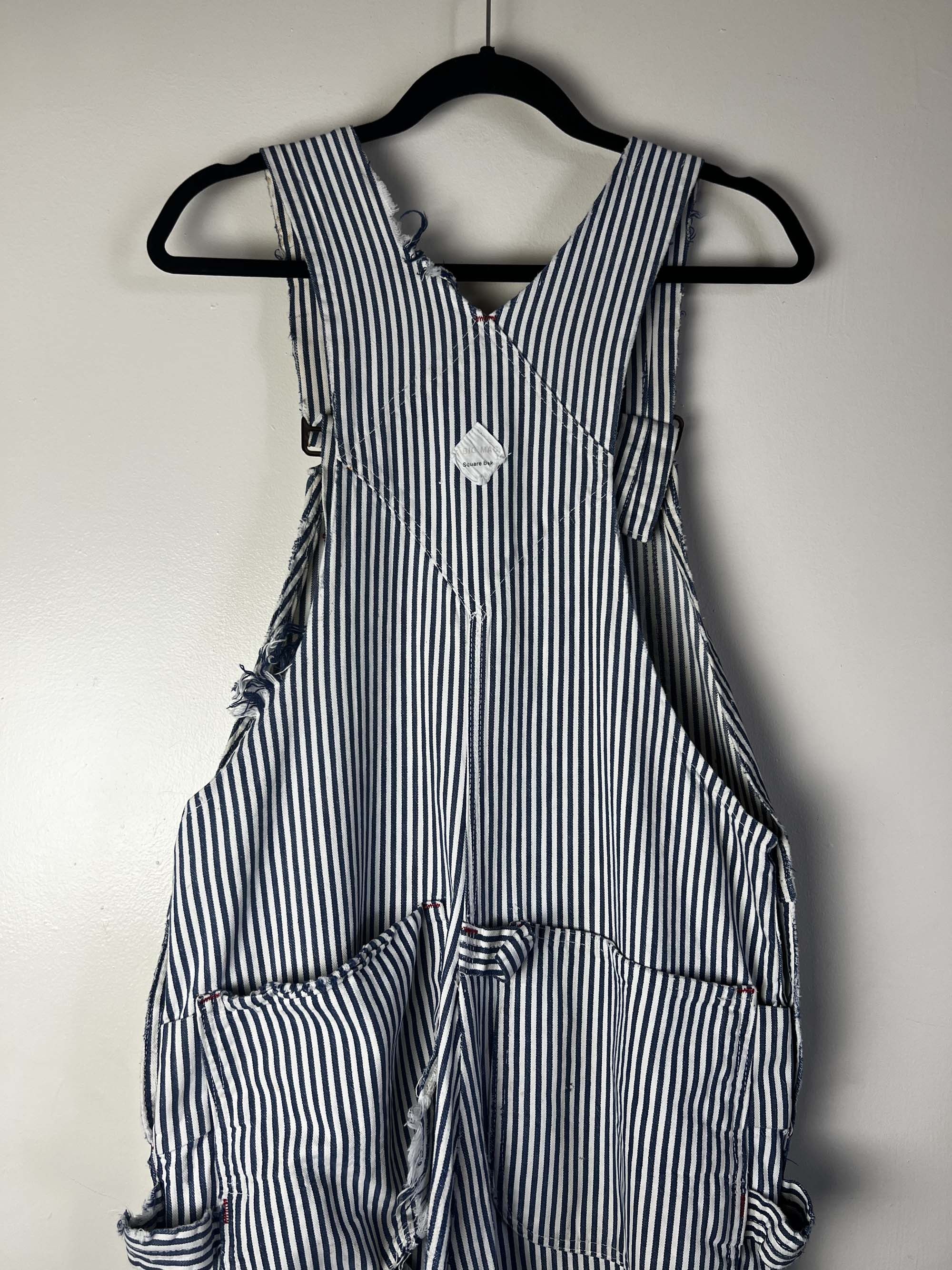 Big Mac Vintage 60s BIG MAC Double Knee Bib Overall Hickory Railroad Size US 36 / EU 52 - 8 Thumbnail