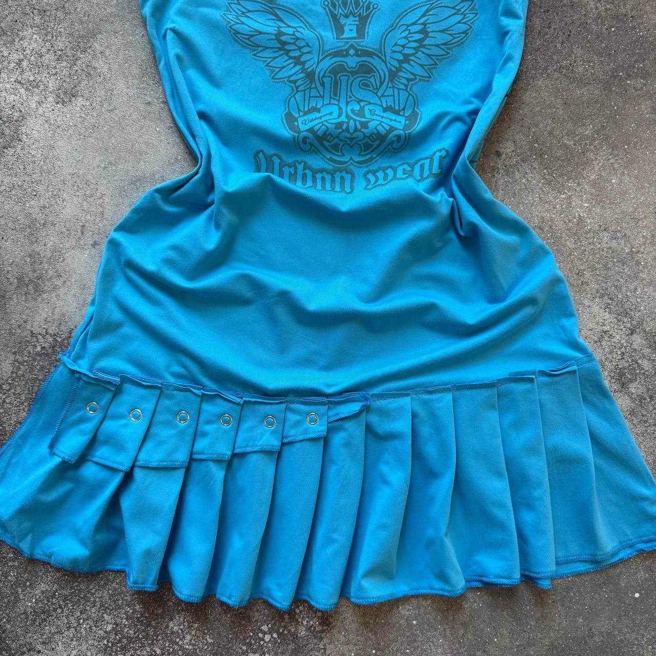 20471120 Amazing Y2K Vintage Gothic Punk Mini Dress Size M / US 6-8 / IT 42-44 - 9 Thumbnail