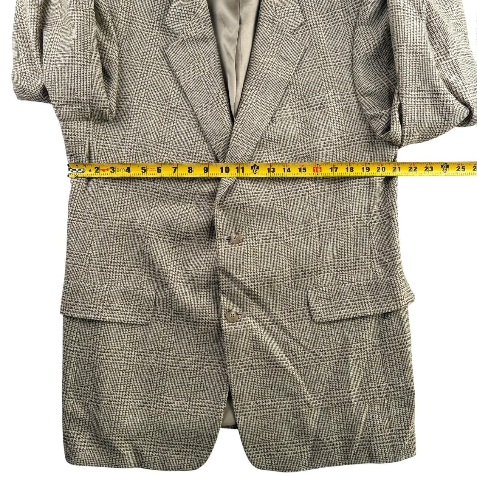 Hart Schaffner Marx Hart Schaffner & Marx Men’s Wool Blend Plaid Blazer Jacket T Size 44L - 8 Thumbnail