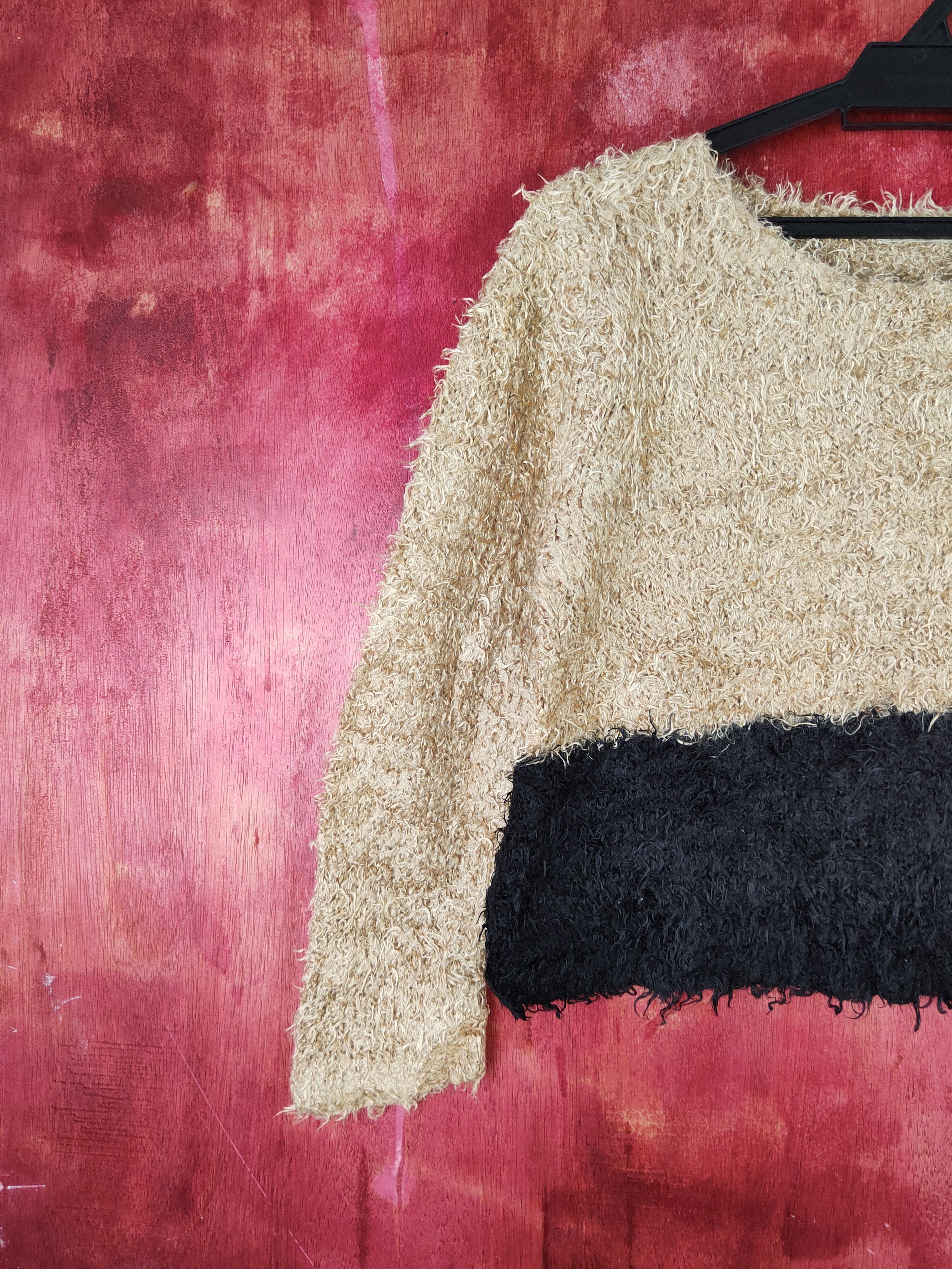 Japanese Brand × Vintage Free's Mart Brown Shag Shaggy Fur Mohair Knitwear #S1913 Size S / US 4 / IT 40 - 3 Thumbnail