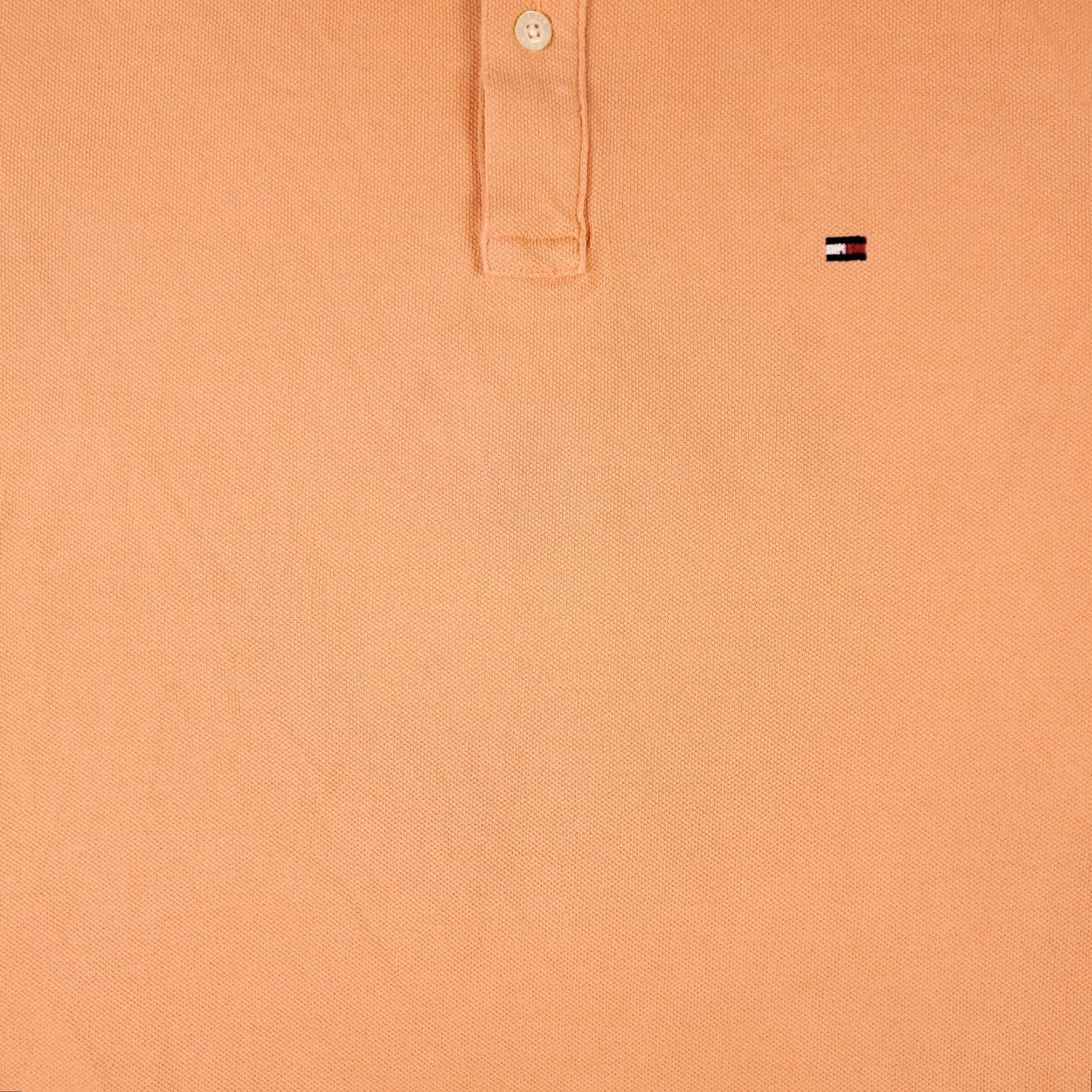 Tommy Hilfiger Tommy Hilfiger Polo Shirt Mens Large Orange Custom Fit Short Sleeve Shirt No N/A Size US L / EU 52-54 / 3 - 3 Thumbnail