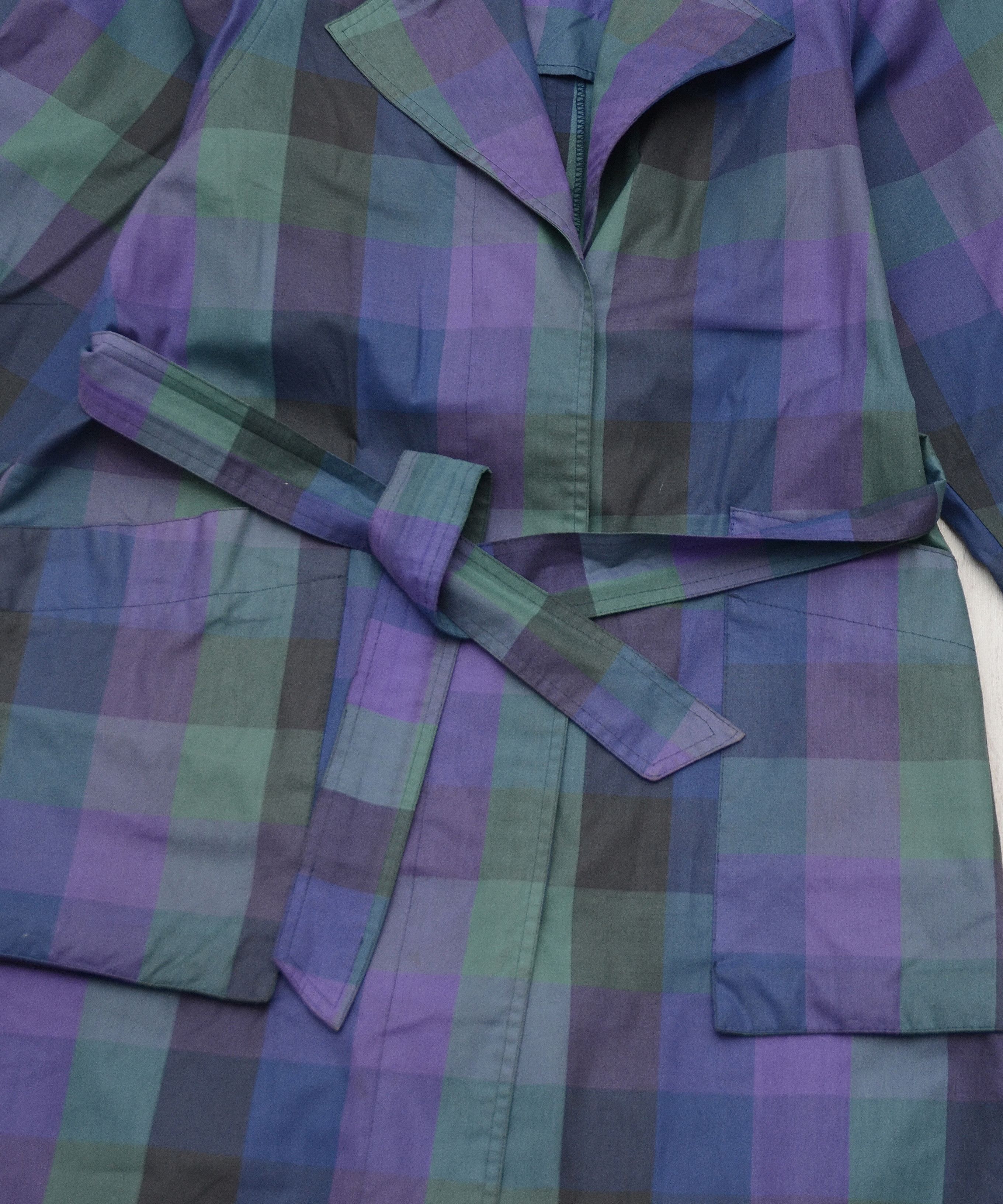 Vintage Vintage Oversized Trench Coat Long Jacket Nova Check Women Size M / US 6-8 / IT 42-44 - 4 Thumbnail