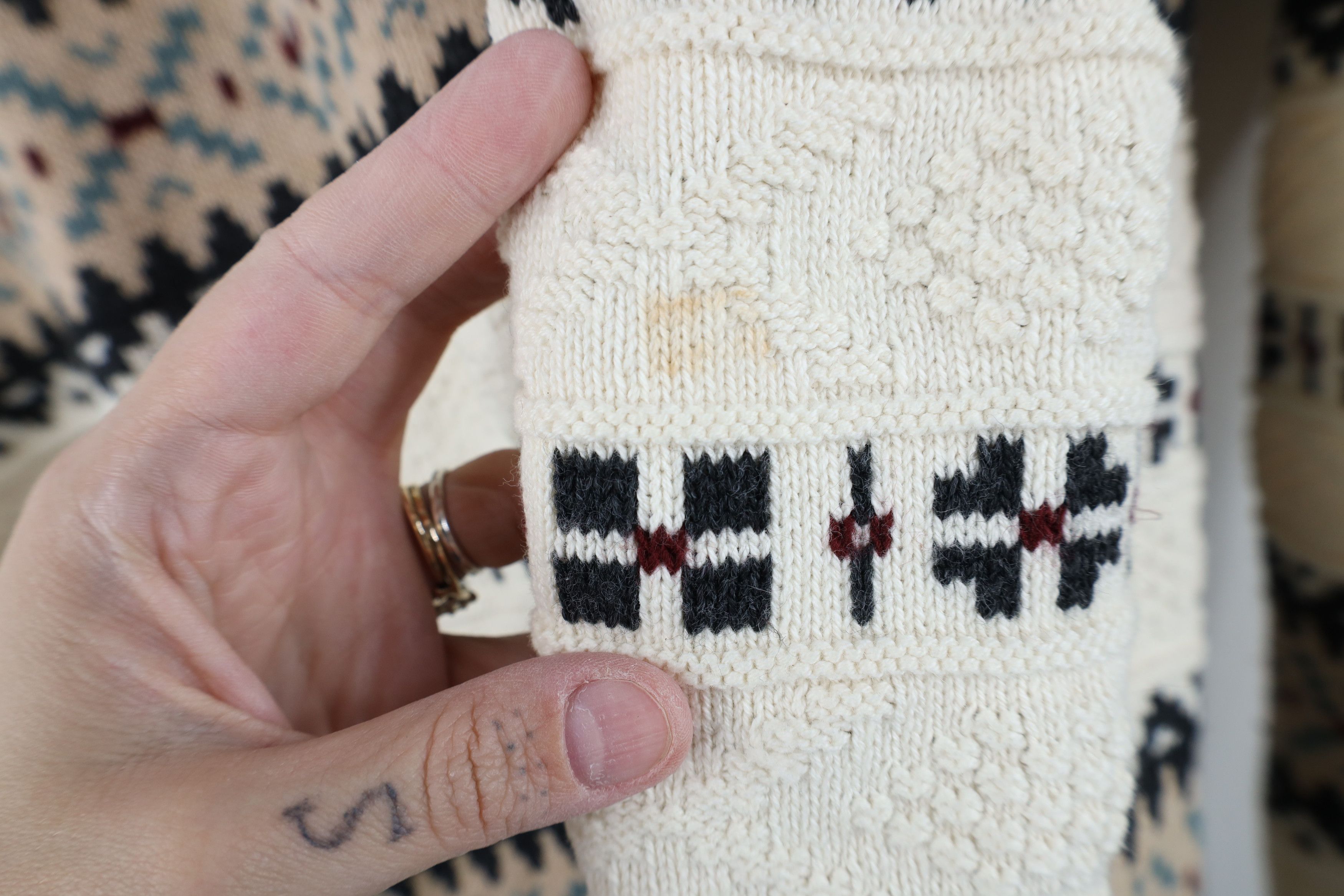 Vintage Vintage 90s Streetwear Cotton Fair Isle Knit Sweater USA Size US L / EU 52-54 / 3 - 4 Thumbnail