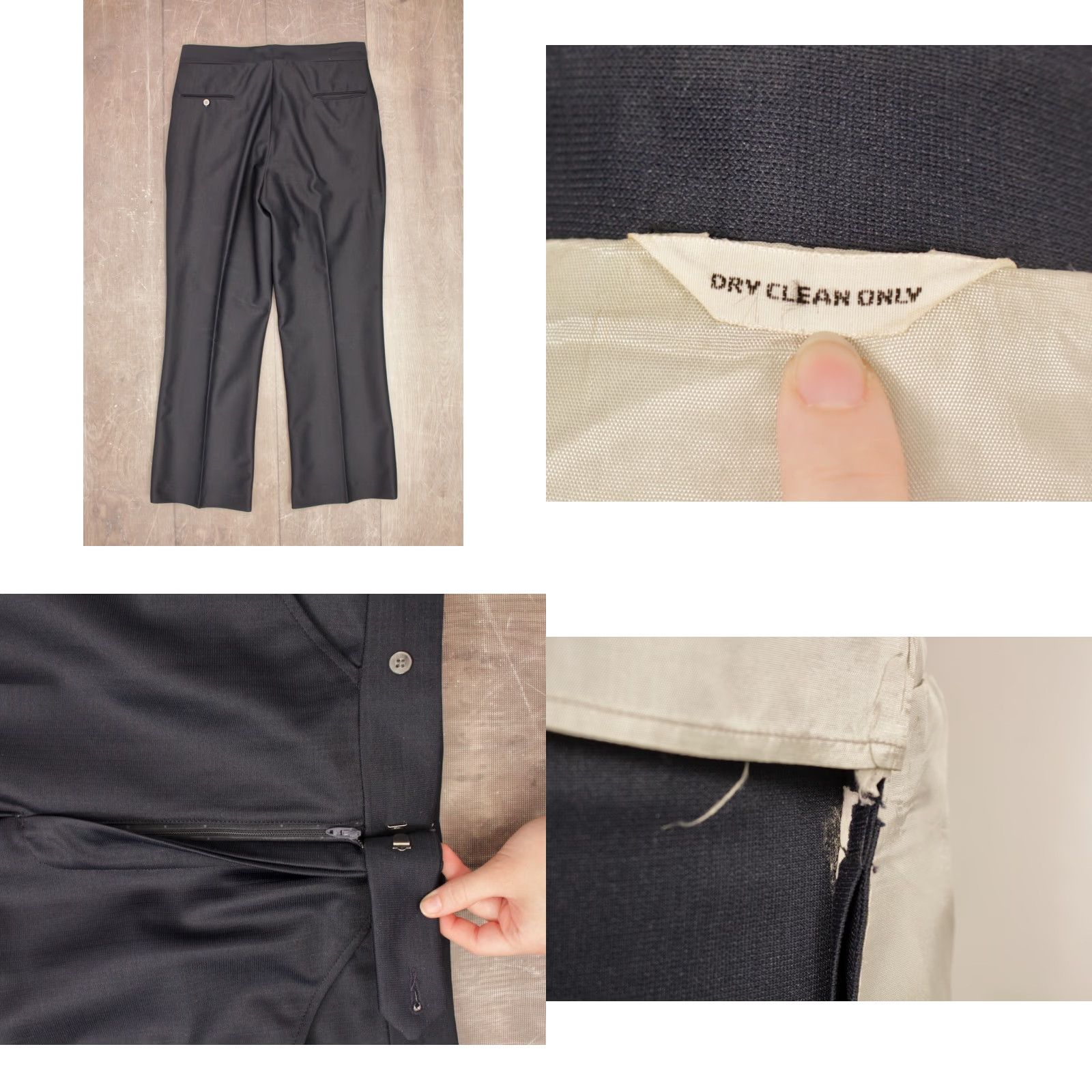 Vintage VINTAGE Men's VTG 70s Navy Blue 2 PC Leisure Suit Sz M 1970s Disco Polyester Blue 70s Leisure Suit Mens M Navy Blue Polyester 1970s Disco Size 40R - 8 Thumbnail
