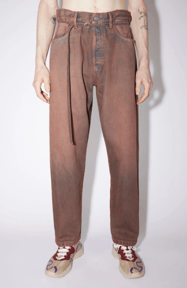image of Acne Studios 1991 Toj Red Denim Baggy, Men's (Size 32)