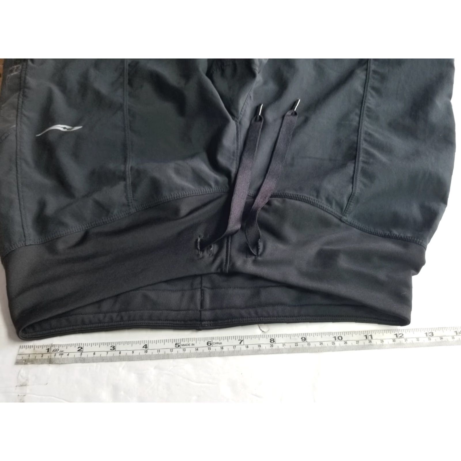 Saucony Saucony Jogger Pants Women XS Black Adjustable Waist Ankle Zip Pockets Running Tight Skinny Brand: Saucony Size 26" / US 2 / IT 38 - 3 Thumbnail