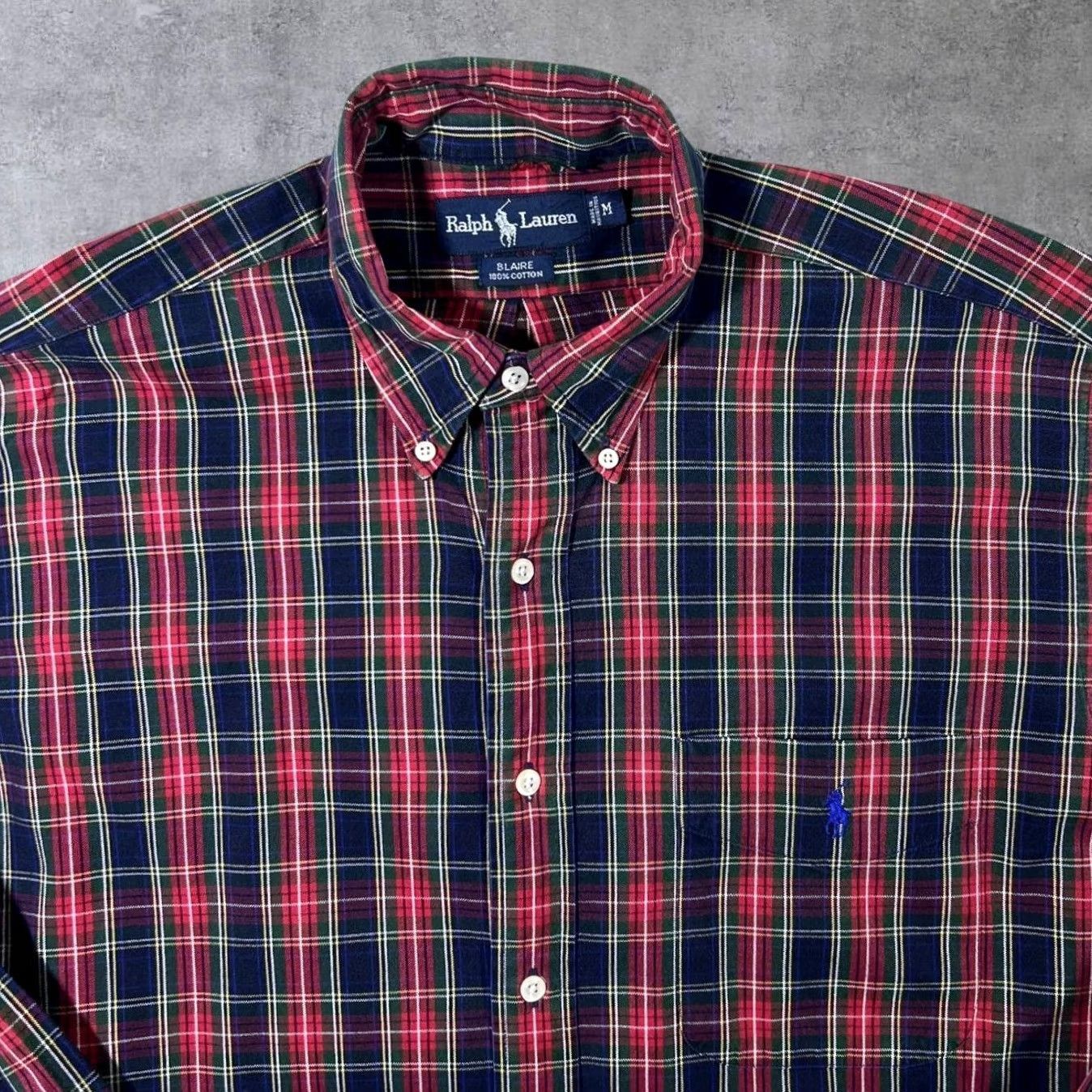 Ralph Lauren VINTAGE Ralph Lauren Blaire Tartan Check Long Sleeve Button-Down Shirt M Multicoloured Mens Regular Cotton Shirt Size US M / EU 48-50 / 2 - 4 Thumbnail