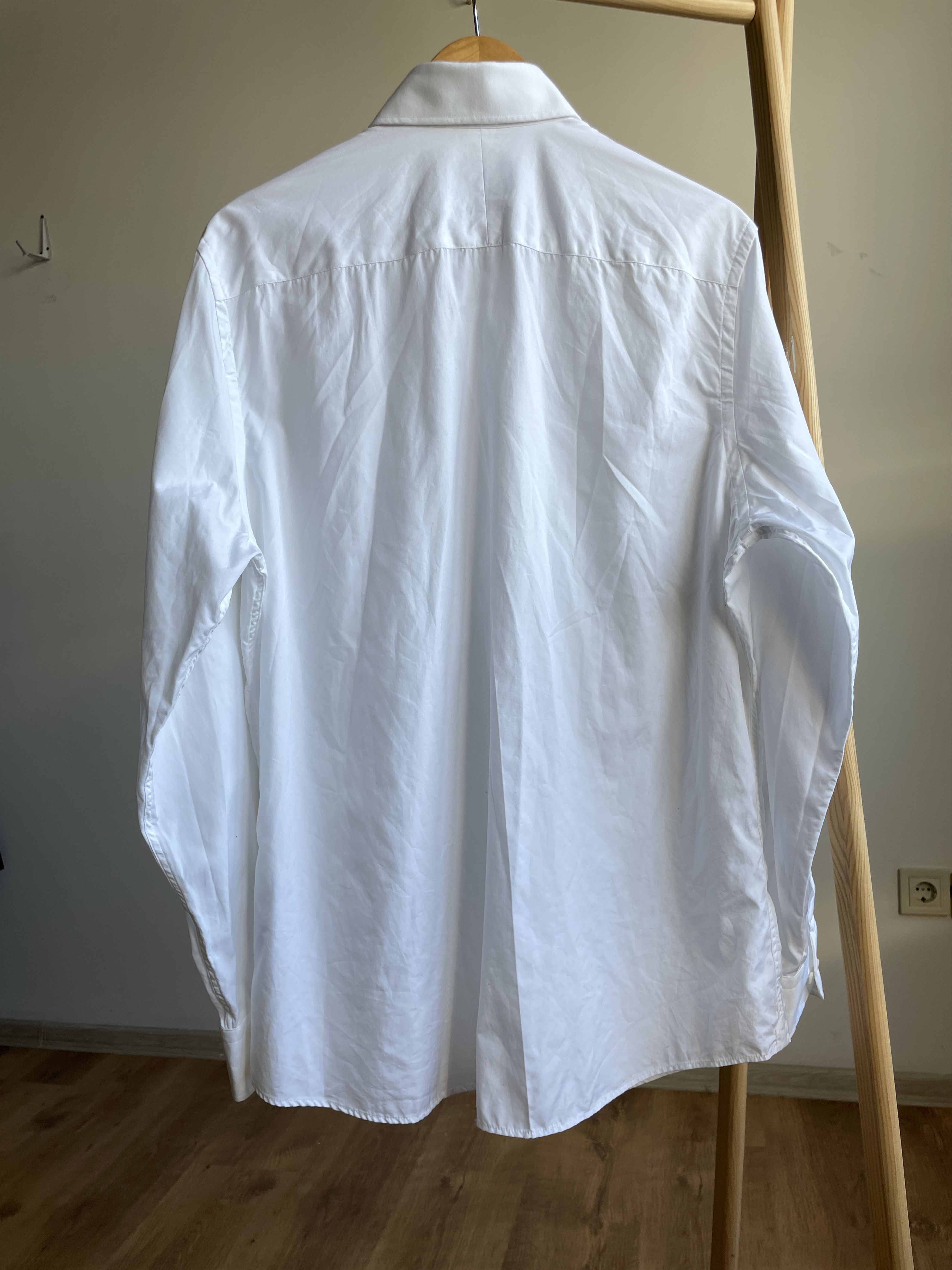 Hackett Hackett Poplin White Classic Fit Dress Shirt Size 41 Size 40R - 2 Thumbnail