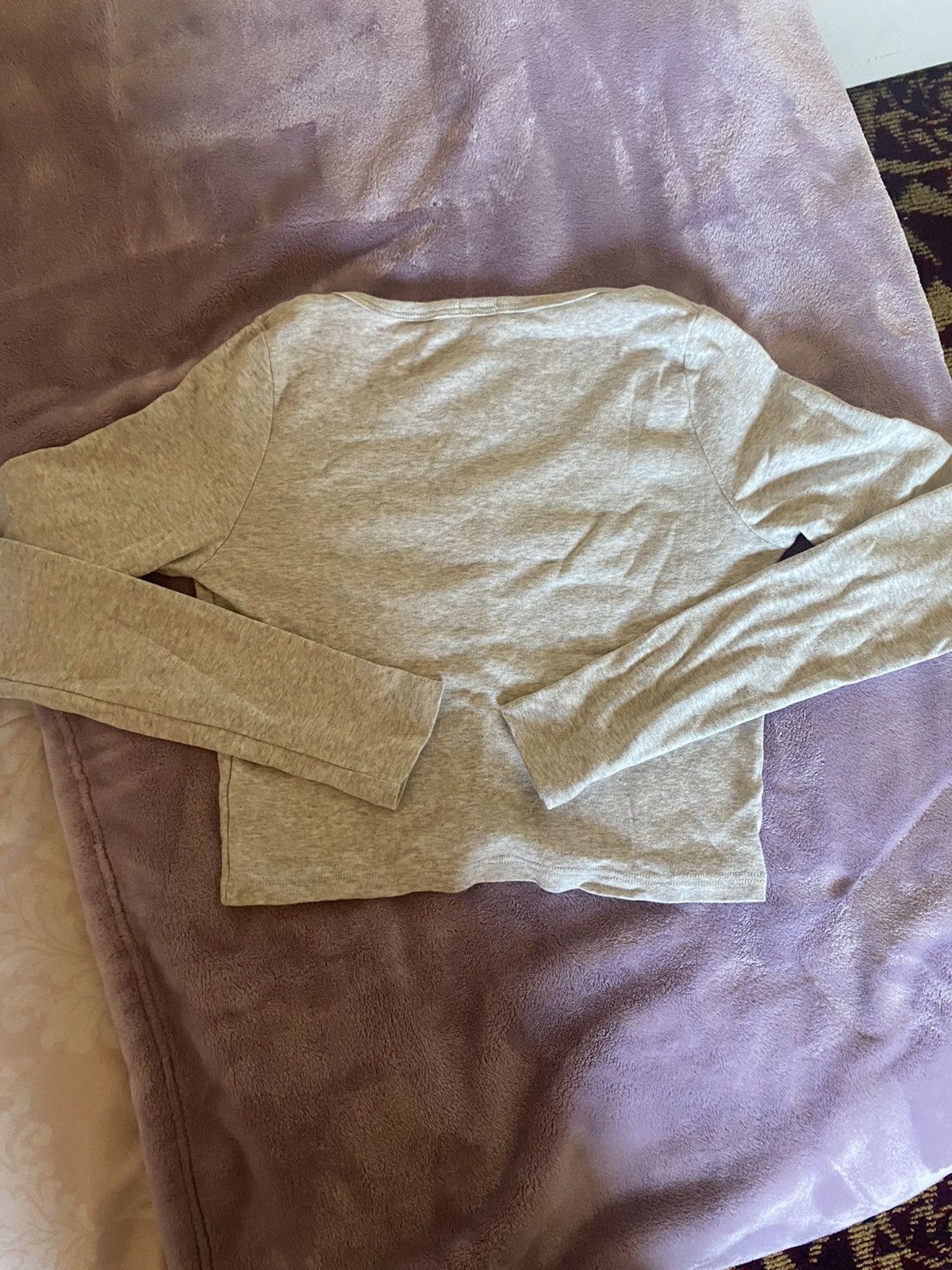 Pacsun grey crop top button up Size S / US 4 / IT 40 - 2 Thumbnail