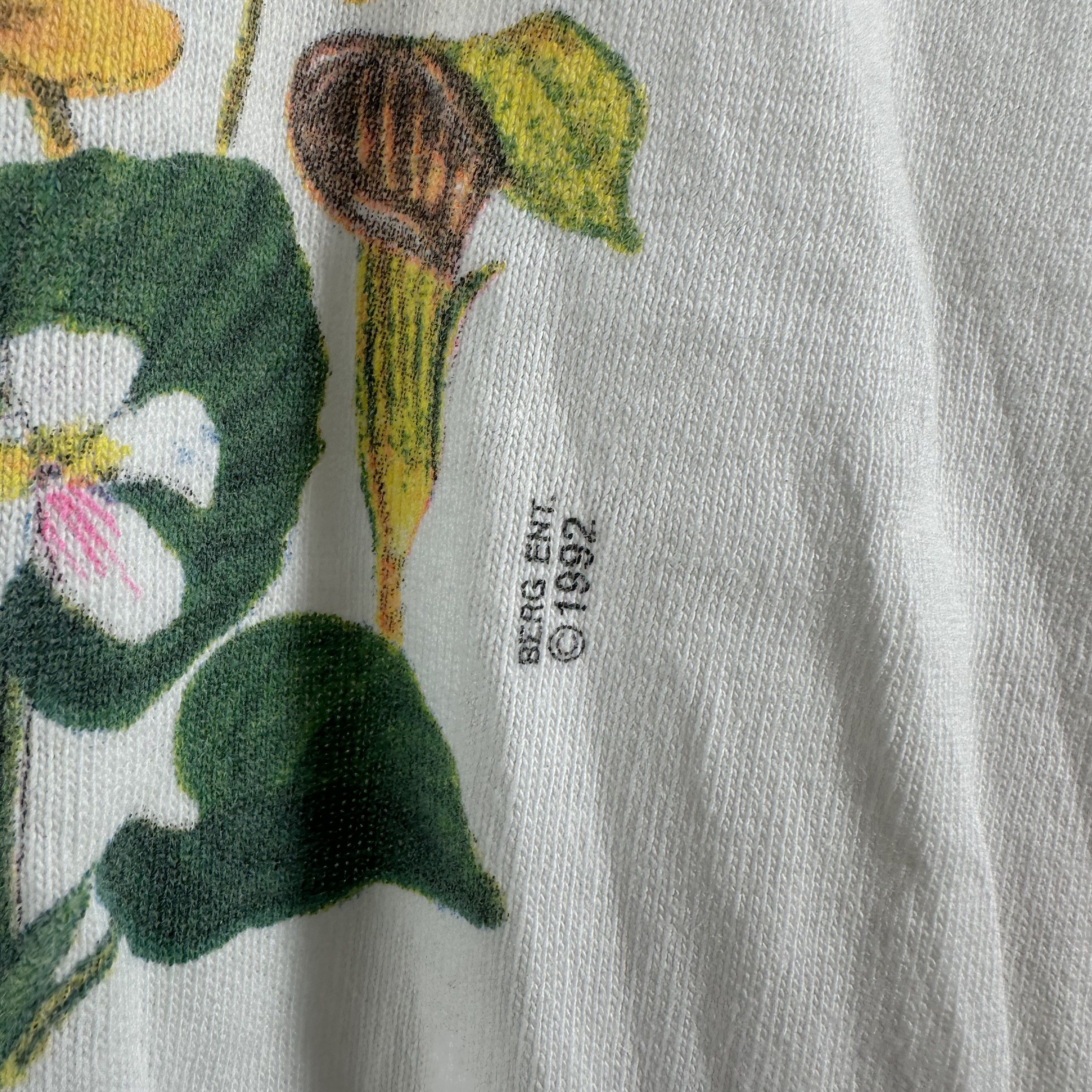 Vintage Vintage 1992 Wild Flowers of Maine Floral Nature Art T-shirt Size US L / EU 52-54 / 3 - 5 Thumbnail