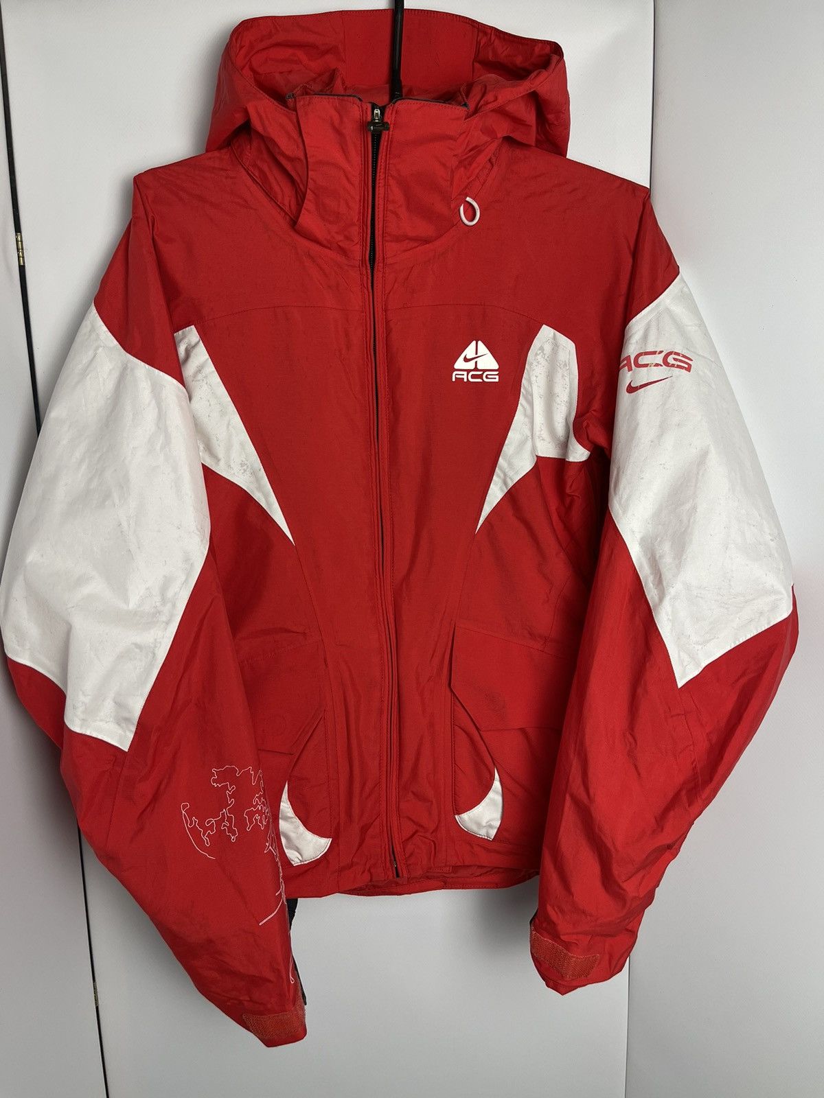 Outlets Vintage Nike ACG Snow Jacket Coat In Red Size M