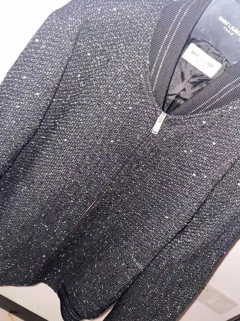 Saint Laurent Paris Saint Laurent Paris 20 SS baby's breath scale jacket 2505-N Size US M / EU 48-50 / 2 - 2 Thumbnail
