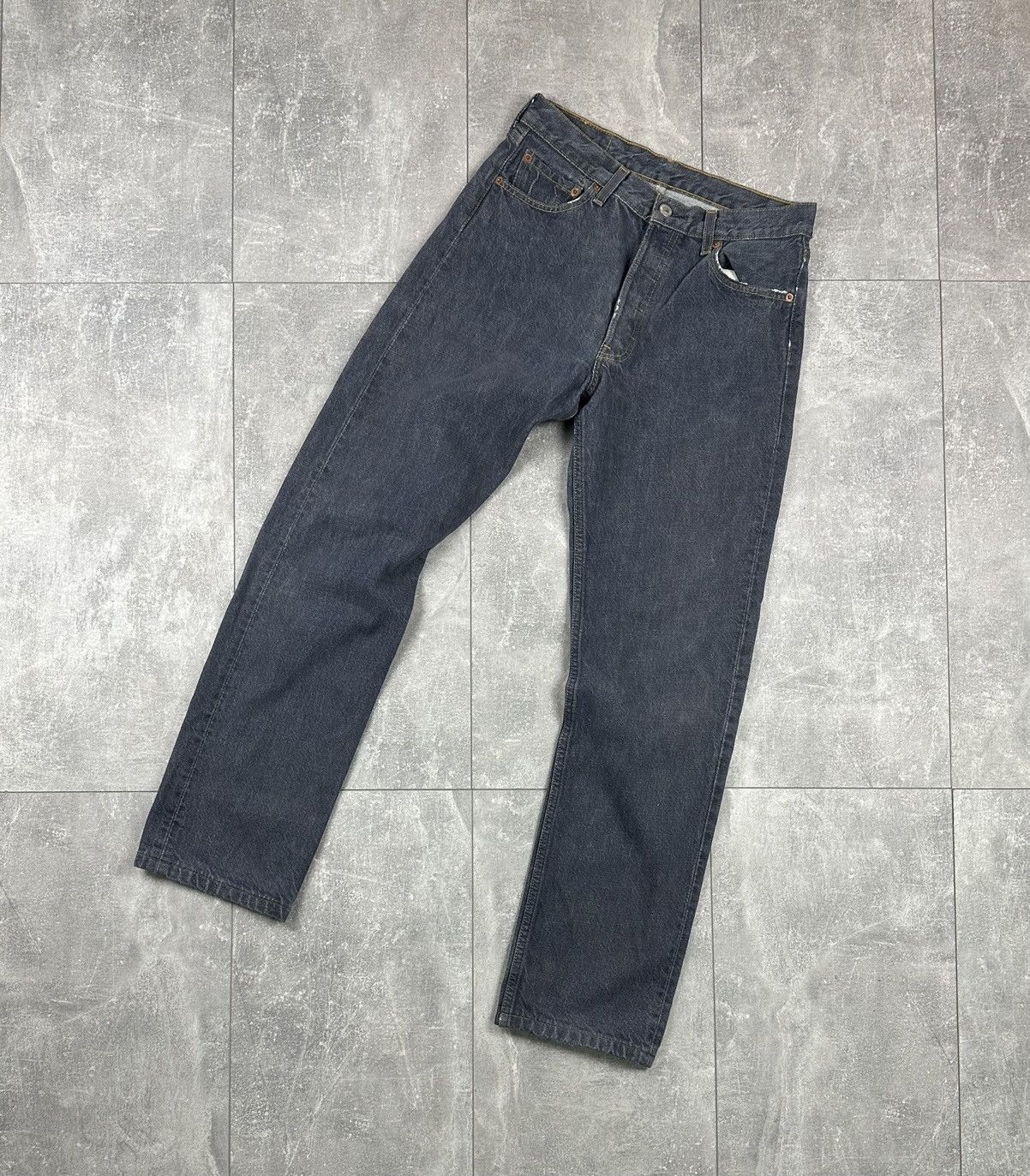 Levi's Levis 501 Silver Vintage Retro Denim Jeans Pants Size US 30 / EU 46 - 6 Thumbnail
