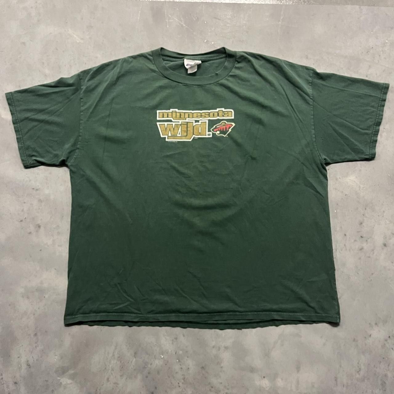 CustomCat Minnesota Wild 90's Retro NHL T-Shirt Ash / XL