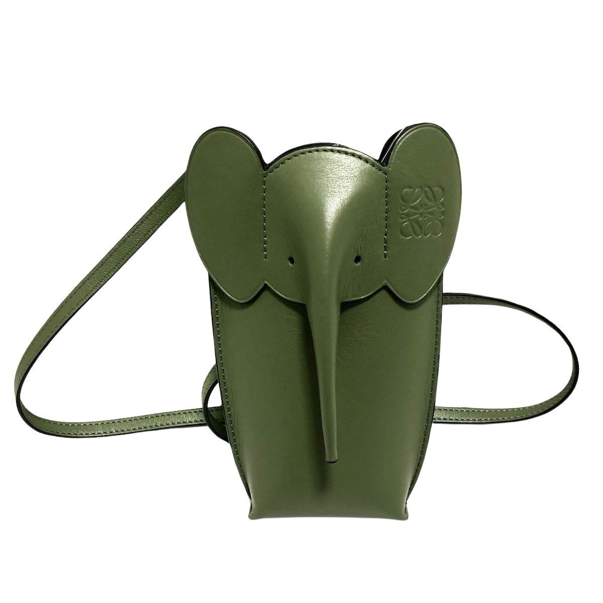 image of Loewe Elephant Shoulder in Green, Women's