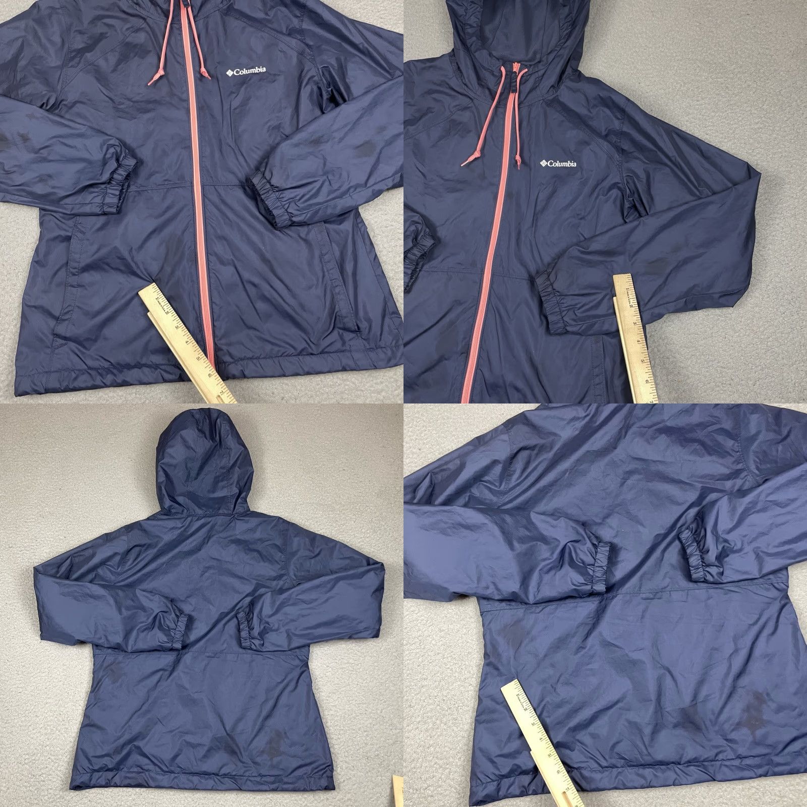 Vintage Columbia Jacket Womens M Blue Hooded Windbreaker Casual Size M / US 6-8 / IT 42-44 - 8 Thumbnail