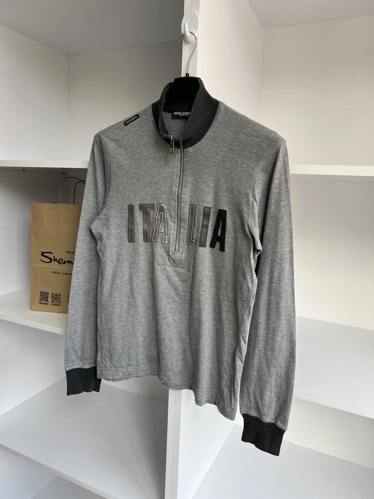 Dolce & Gabbana × Vintage Vintage Dolce Gabbana Luxury 1/4 zip sweatshirt Size US M / EU 48-50 / 2 - 4 Thumbnail