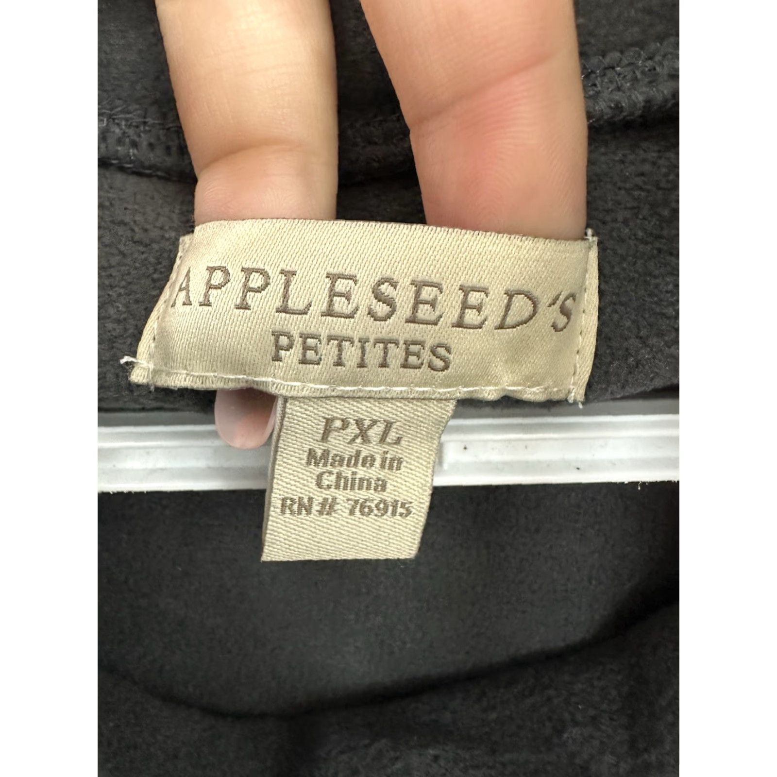 Vintage Appleseeds Womens Shirt Petite XL Gray Long Sleeve Crowl Neck Fleece Size XL / US 12-14 / IT 48-50 - 4 Thumbnail