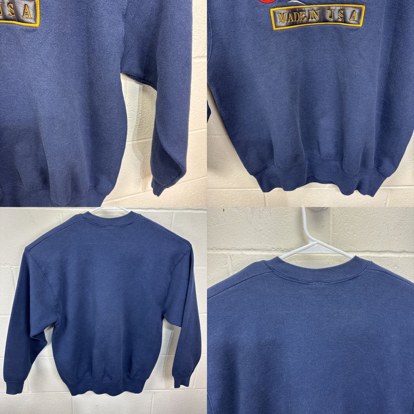 Guess VINTAGE GUESS Sweatshirt Men XL Blue Crew Neck Pullover Fleece Graphic Print Embroidered Logo USA 90s Size US XL / EU 56 / 4 - 8 Thumbnail