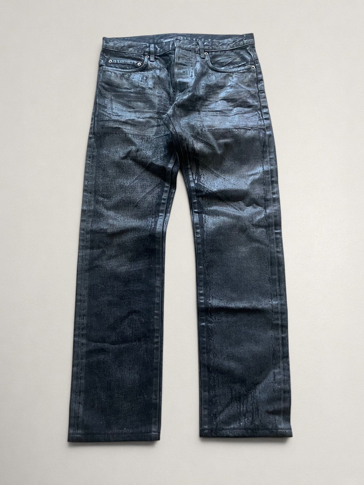 Dior SOLD Dior AW08 „Lumiere Du Nord“ Luster Waxed jeans Size US 31 - 1 Thumbnail