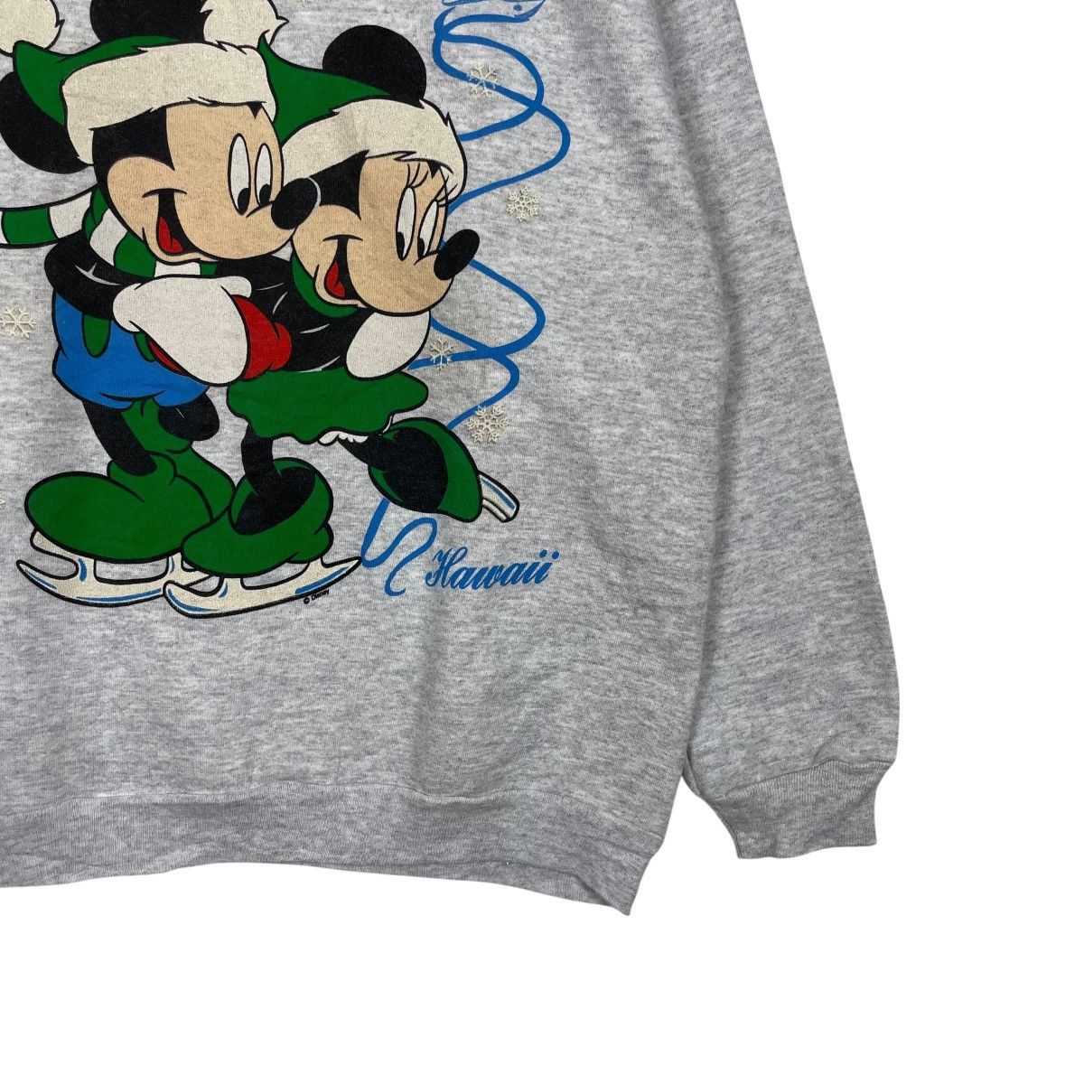 Tultex Vintage 90s Mickey Mouse Happy Holiday Hawaii Sweatshirt Size US L / EU 52-54 / 3 - 4 Thumbnail