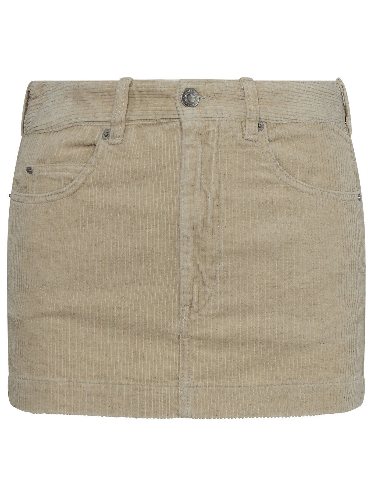 image of Isabel Marant Etoile 'rania' Ivory Corduroy Miniskirt in Beige, Women's (Size 26)