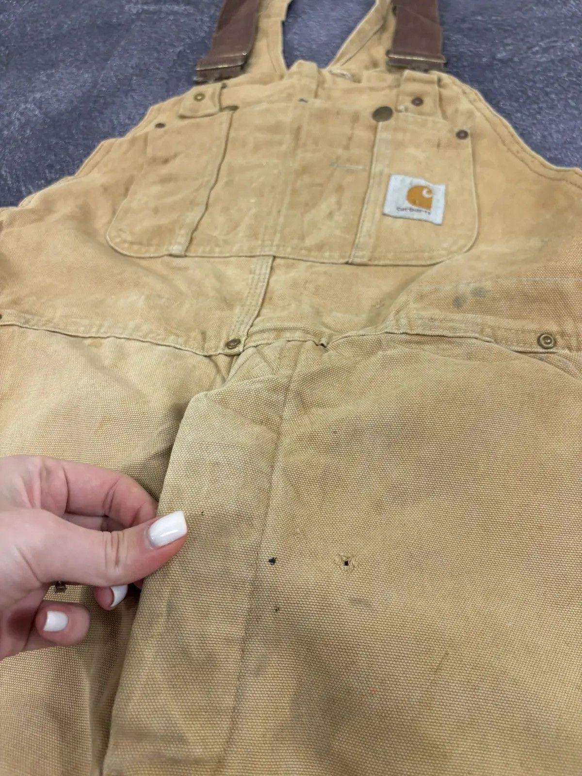 Carhartt × Vintage Vintage Carhartt Double Knee USA Workwear Dad Hype Overall Size US 40 / EU 56 - 11 Thumbnail