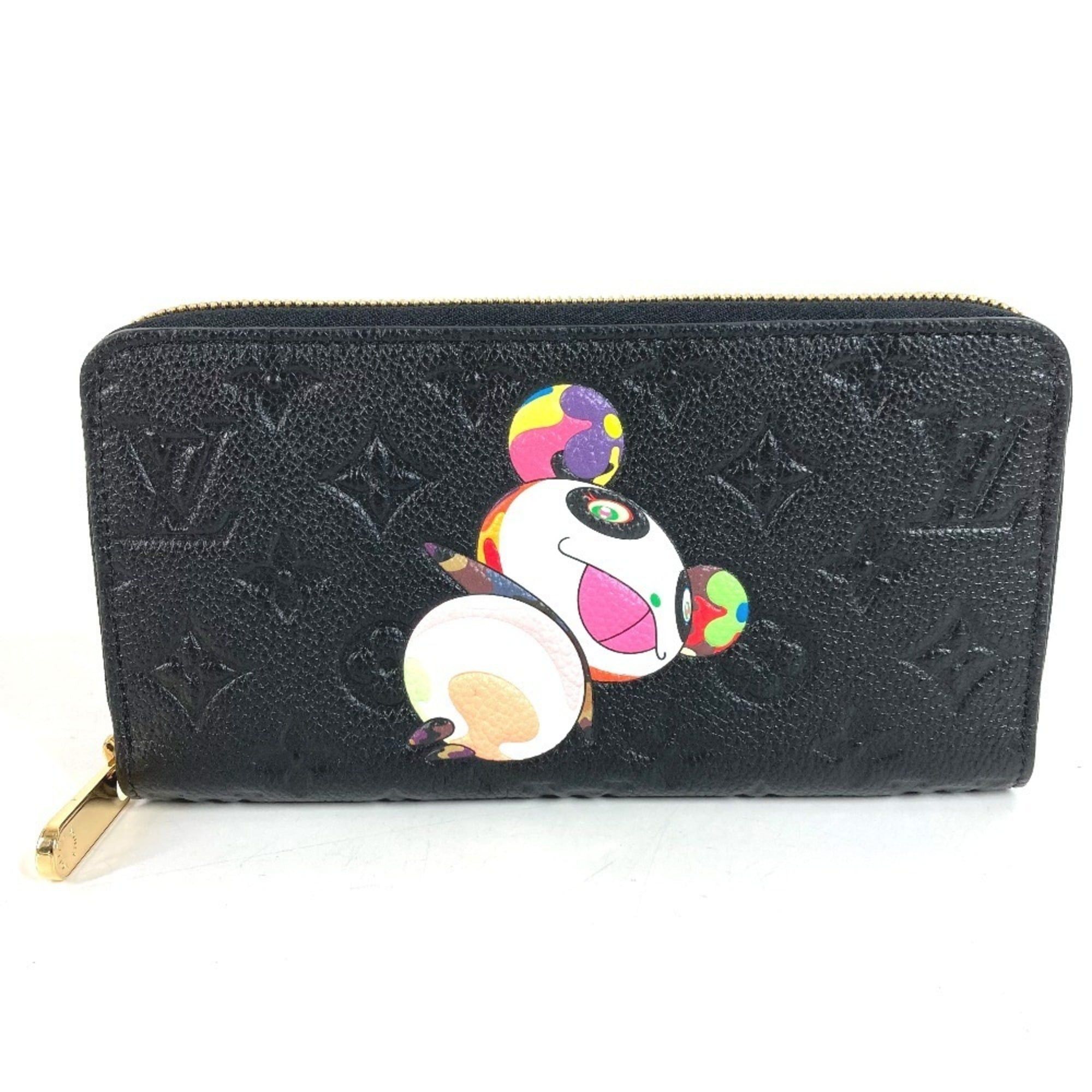 Louis Vuitton LOUIS VUITTON M14160 Japan Limited Edition LV × TM Monogram Empreinte Zippy Wallet Takashi Murakami Panda Round Zipper Long Leather Men's Women's Noir Black Like New Size ONE SIZE - 1 Thumbnail