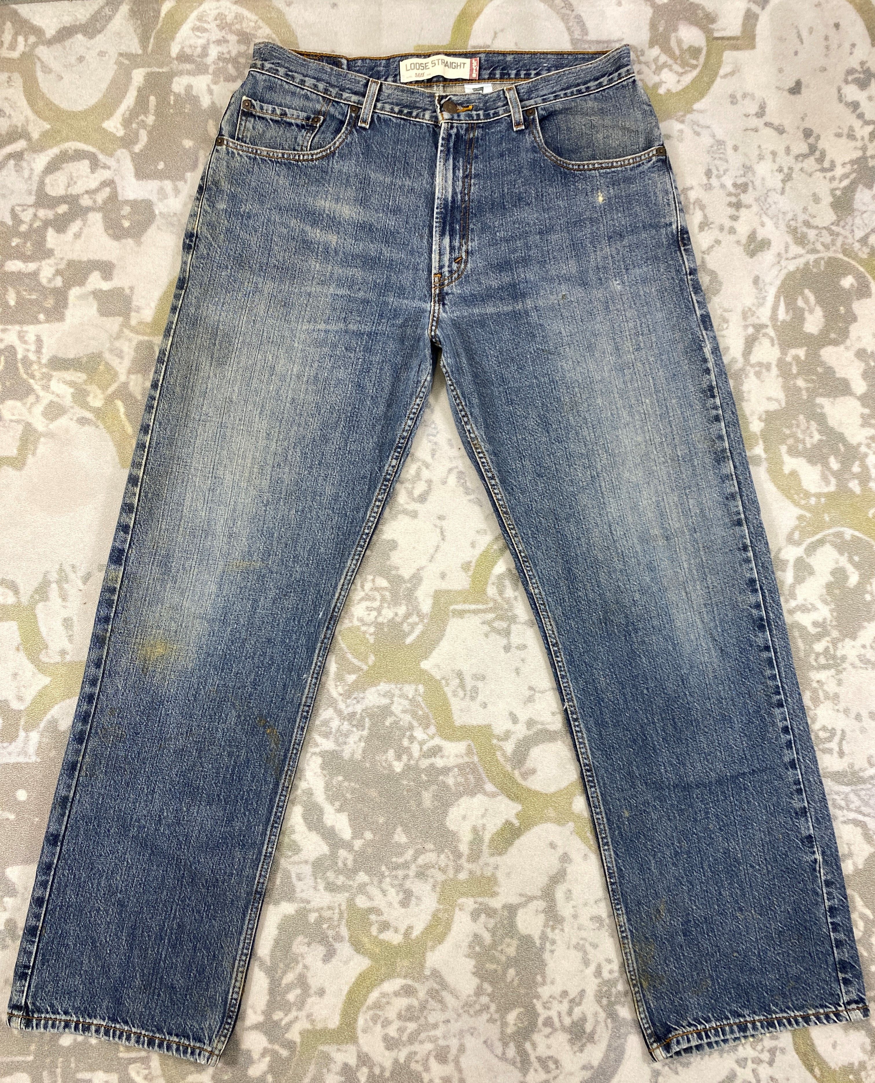 image of Distressed Denim x Hype Distressed Blue Vintage Levi's 569 35X33 Denim -Sj119 in Blue Distressed