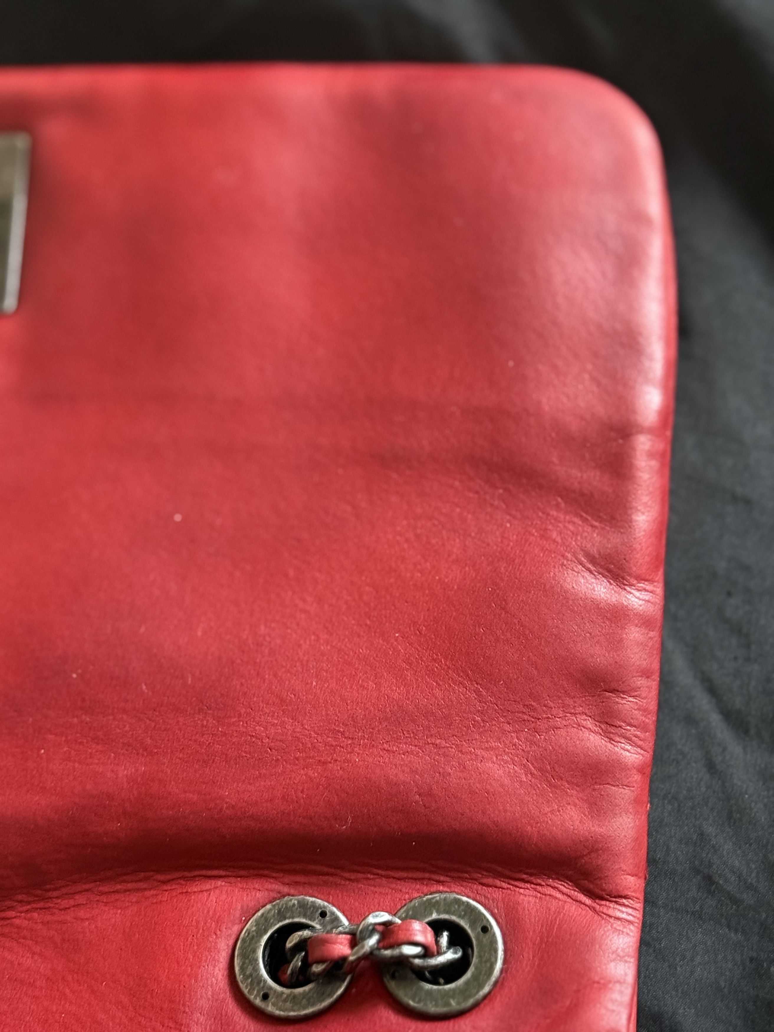 Chanel CHANEL Diamond Stitch Quilted Chain Flap Bag Red Calfskin Size ONE SIZE - 12 Thumbnail