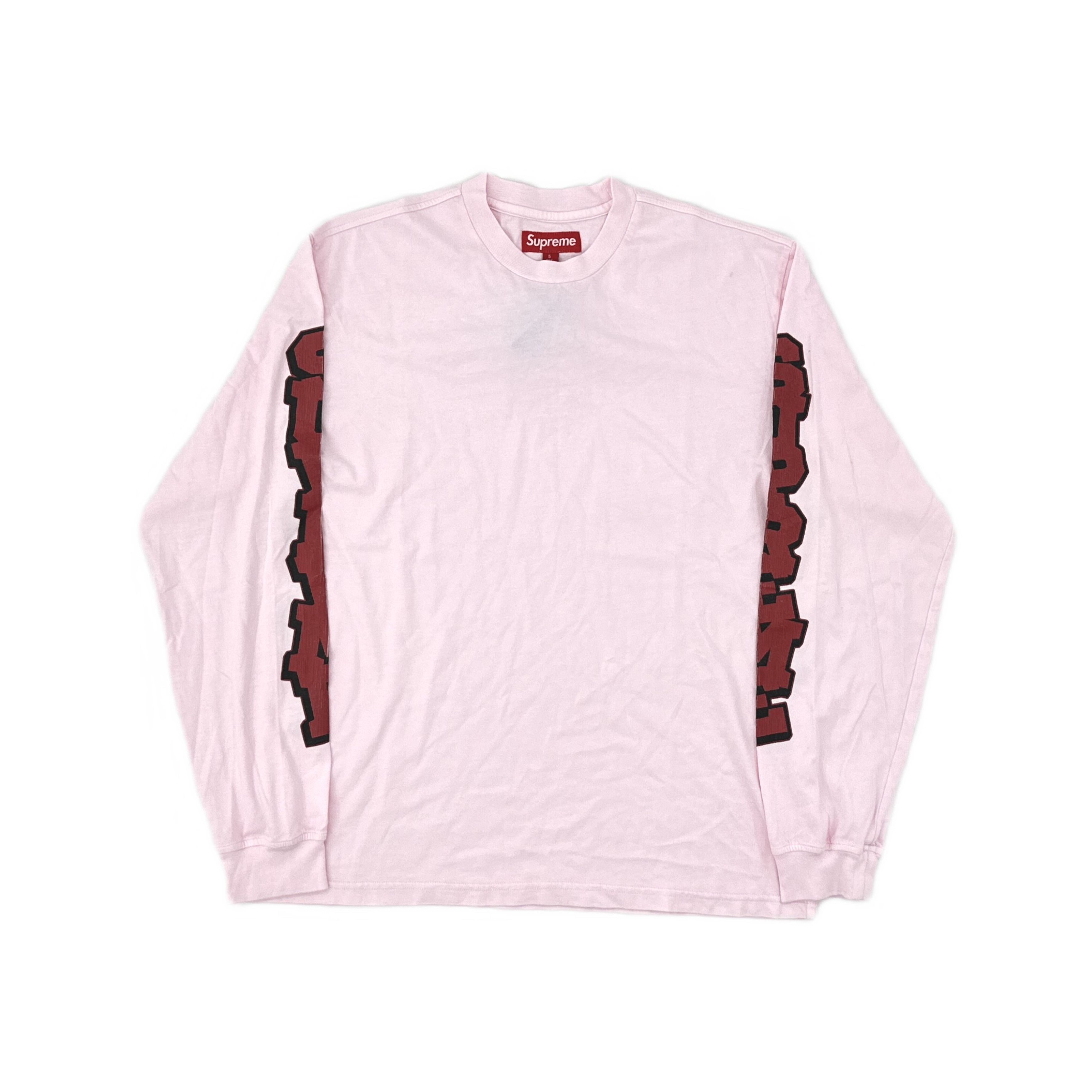 Supreme Supreme Stacked Logo Long Sleeve Top Pink Size S Size US S / EU 44-46 / 1 - 1 Thumbnail