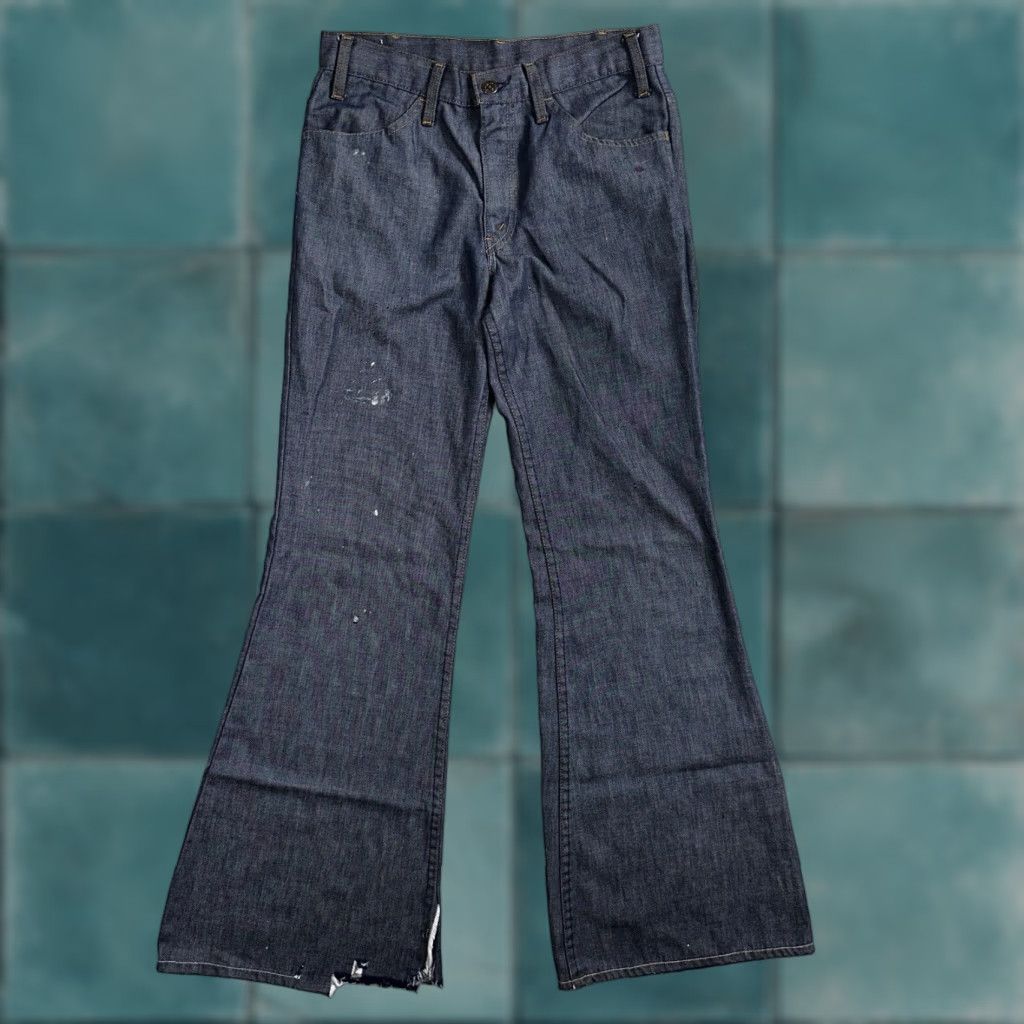 Levi's VINTAGE Levi's 684 Orange Tab Jeans Bell Bottom Dark Wash 29x32 Men Size US 29 - 1 Thumbnail
