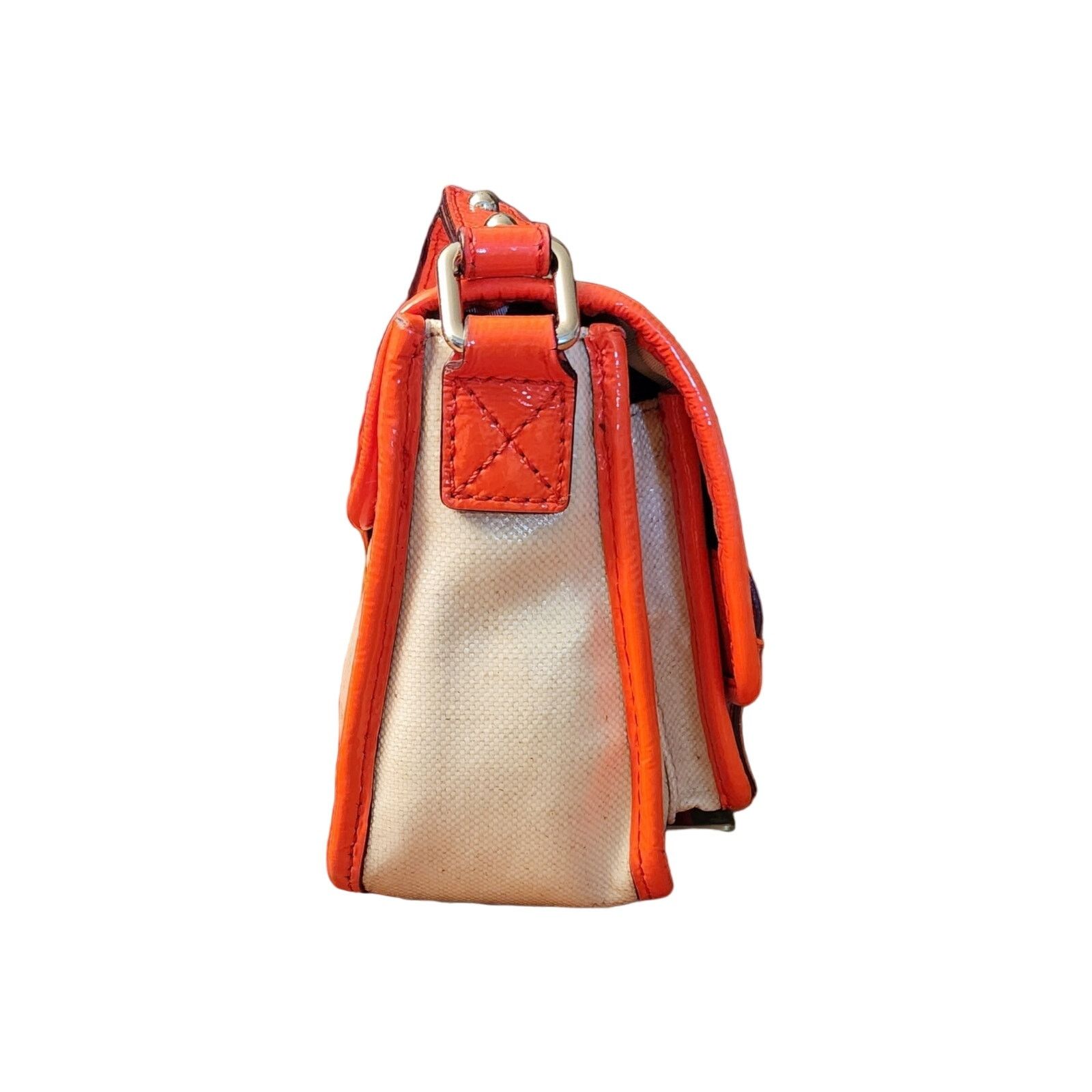 Kate Spade Kate Spade Neon Orange Coated Canvas Flap Crossbody Size ONE SIZE - 3 Thumbnail