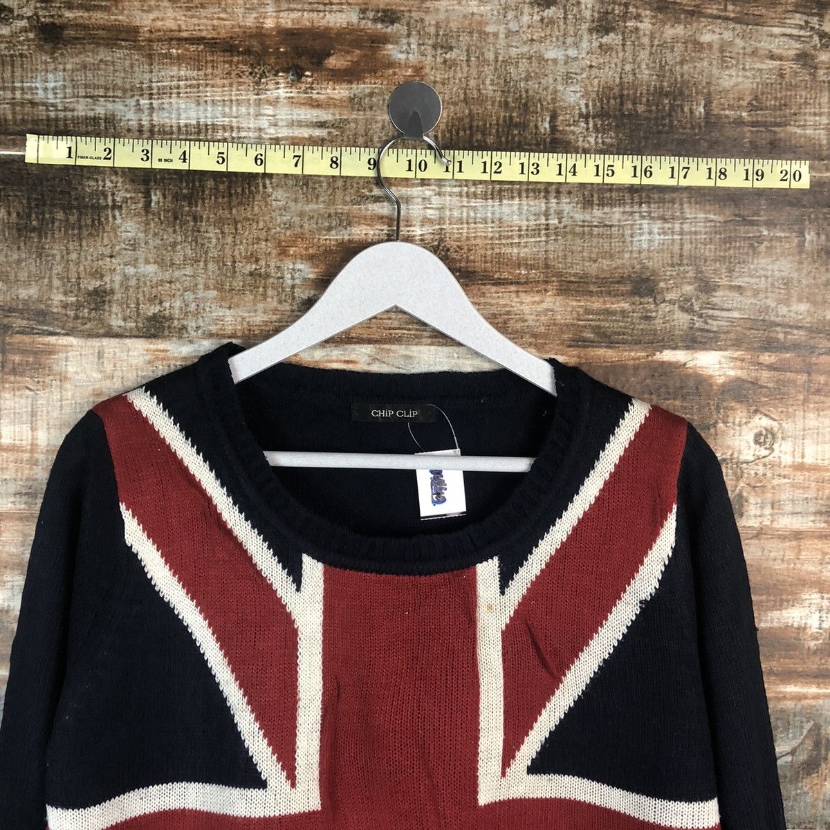 Vintage Chip Club Red British flag Knitwear #A1850 Size M / US 6-8 / IT 42-44 - 4 Thumbnail
