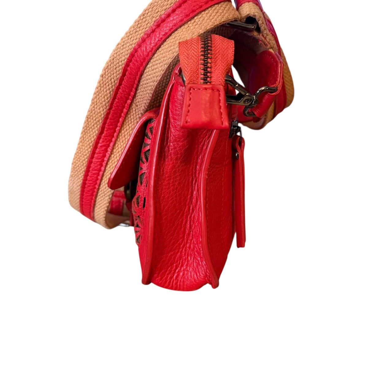 Vintage Vintage S.E.F New York small red leather crossbody bag Size ONE SIZE - 4 Thumbnail