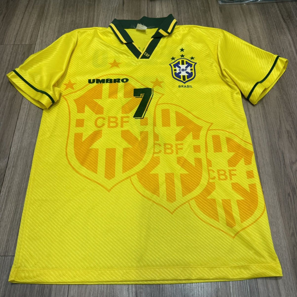 Umbro Brazil 94/96 home shirt #7 Bebeto Size US L / EU 52-54 / 3 - 1 Thumbnail