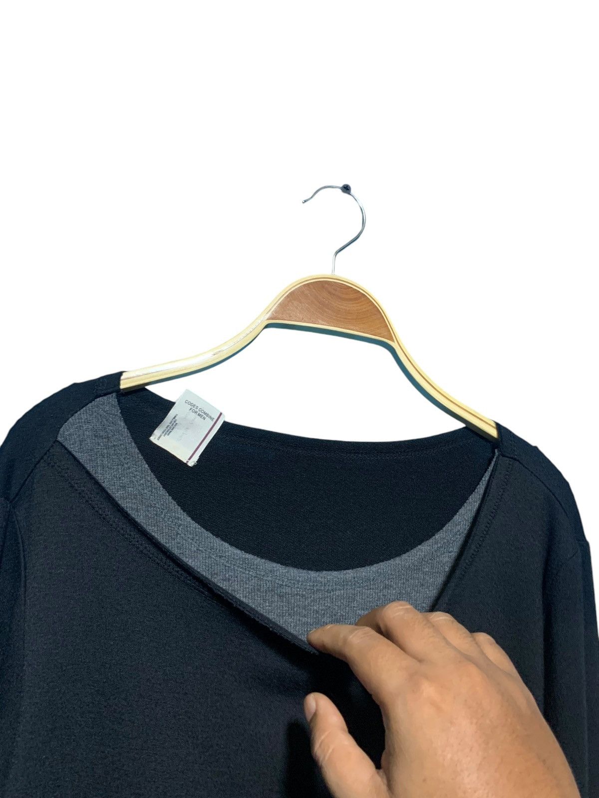 If Six Was Nine 2000s Codes Combine asymmetric double layer punk rock shirt Size US M / EU 48-50 / 2 - 5 Thumbnail
