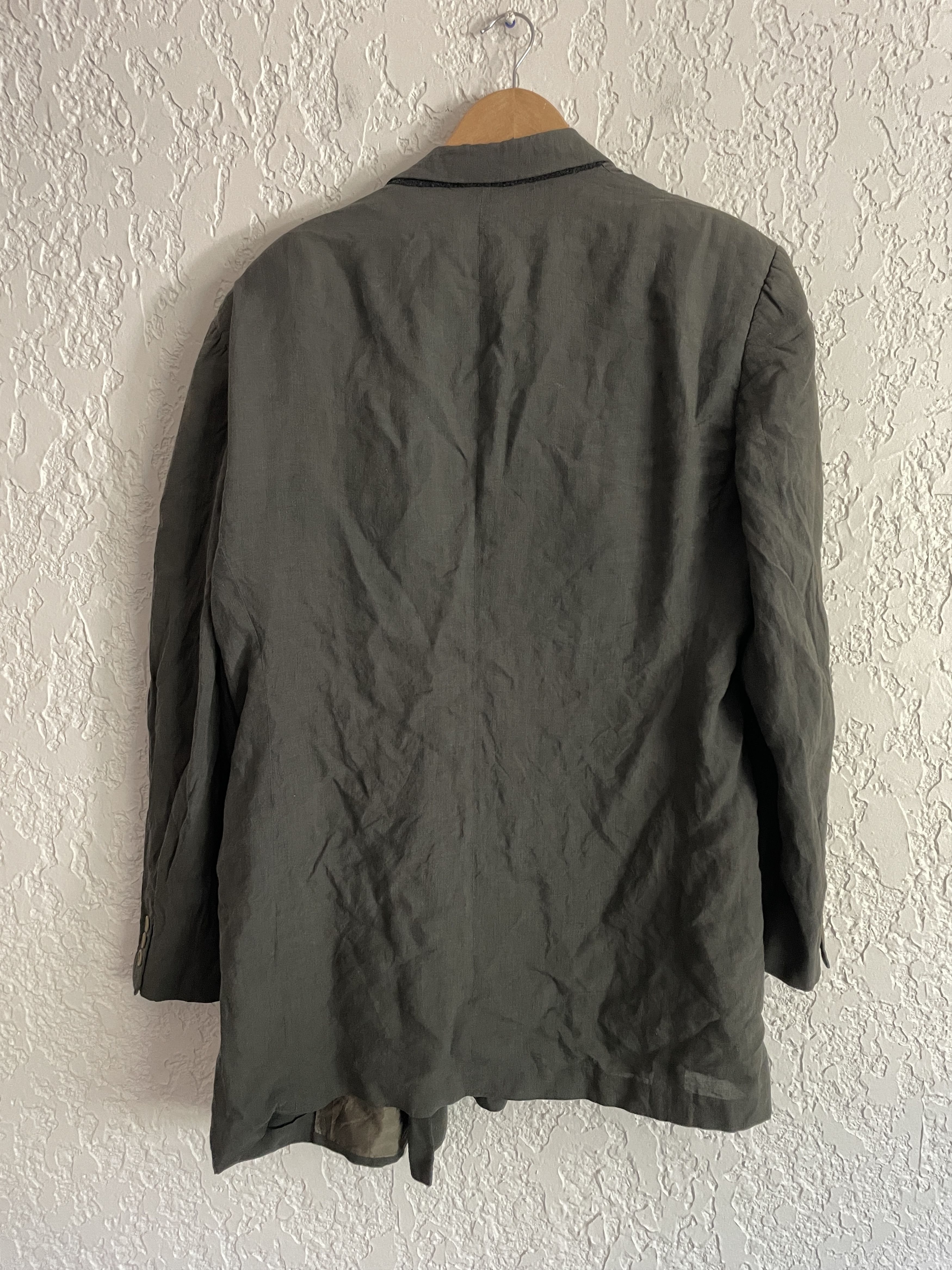 Giorgio Armani 🔥 Giorgio Armani® RARE 90s Linen Double Breasted Blazer Size 54R - 6 Thumbnail